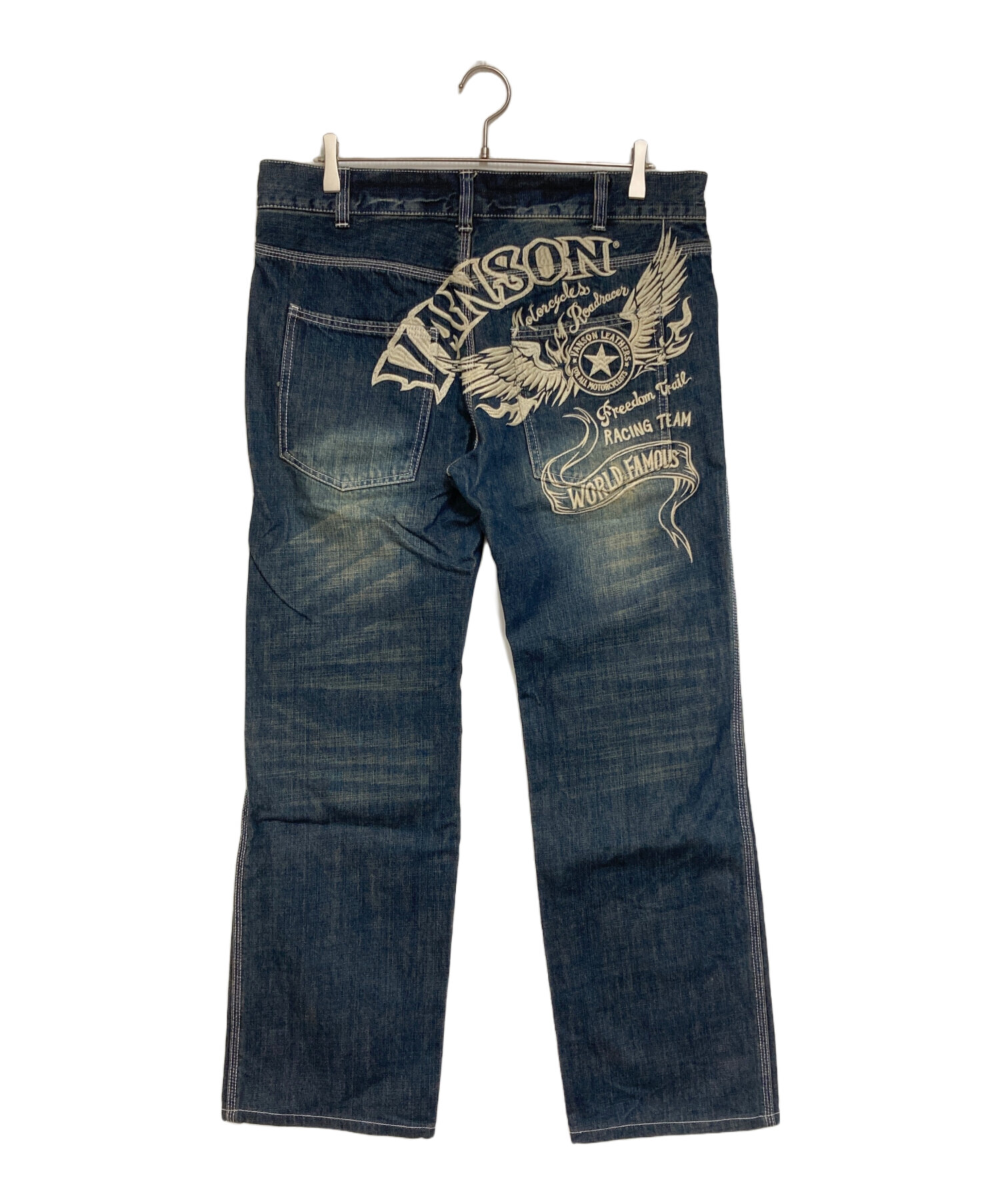 中古・古着通販】VANSON (バンソン) 刺繍デニムパンツ インディゴ 