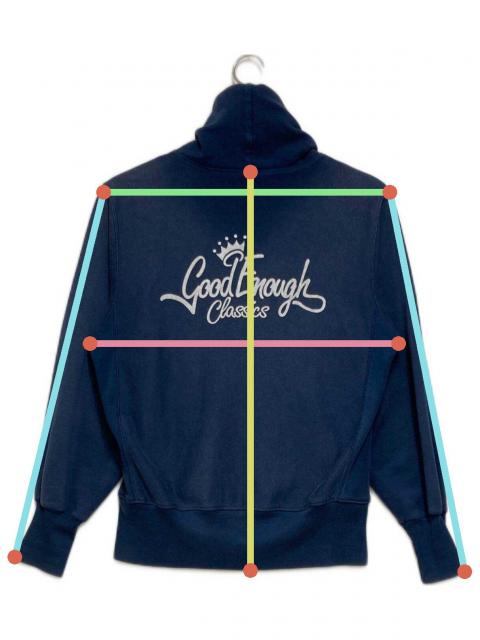 中古・古着通販】GOODENOUGH (グッドイナフ) ジップパーカー ブルー
