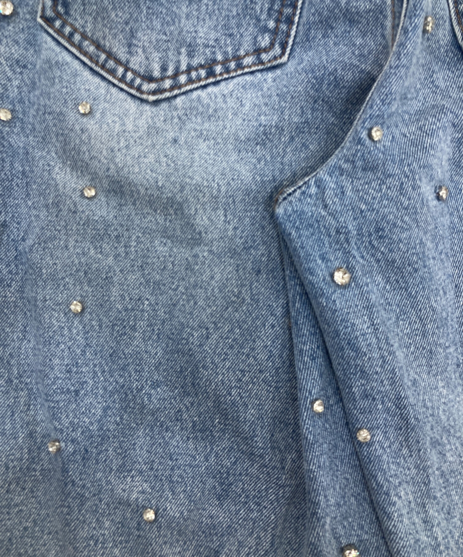 Bibiy デニムパンツ S 中古・古着通販】Bibiy. (ビビィ) ストーンデザインデニムパンツ