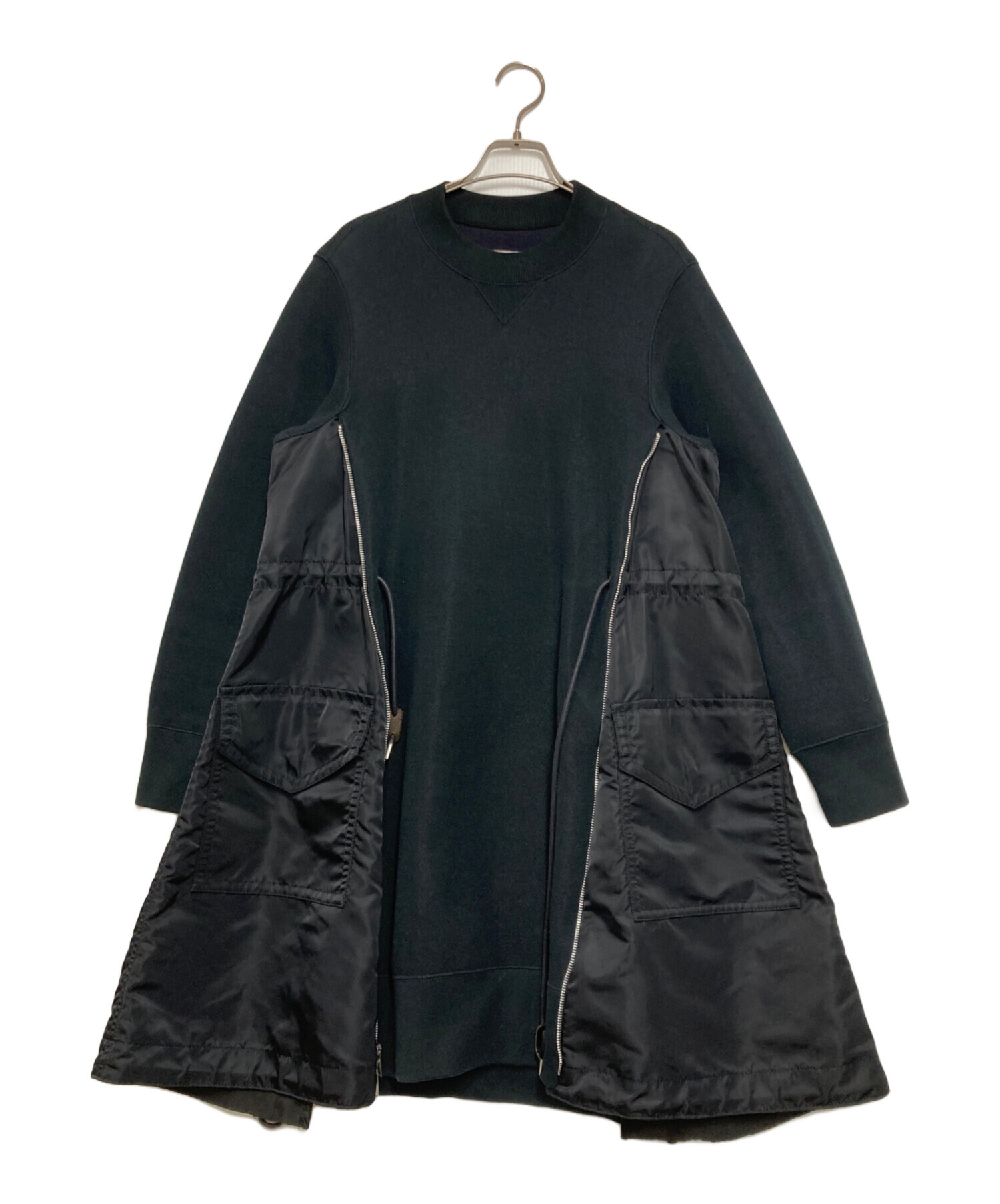 中古・古着通販】sacai (サカイ) Sponge Sweat MA-1 Dress ネイビー