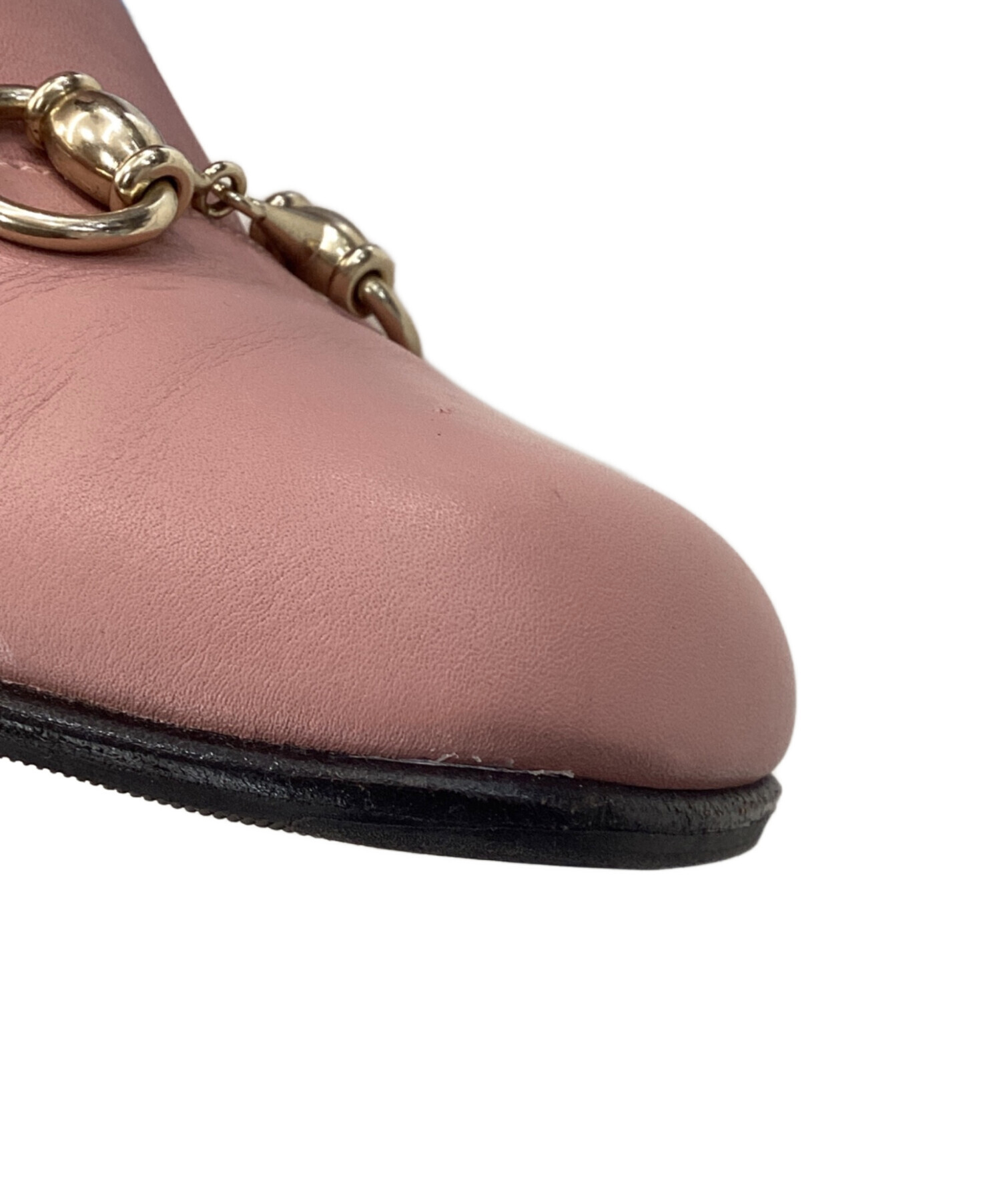 GUCCI グッチ ホースビットローファー ピンク スエード 35.5 ピンク