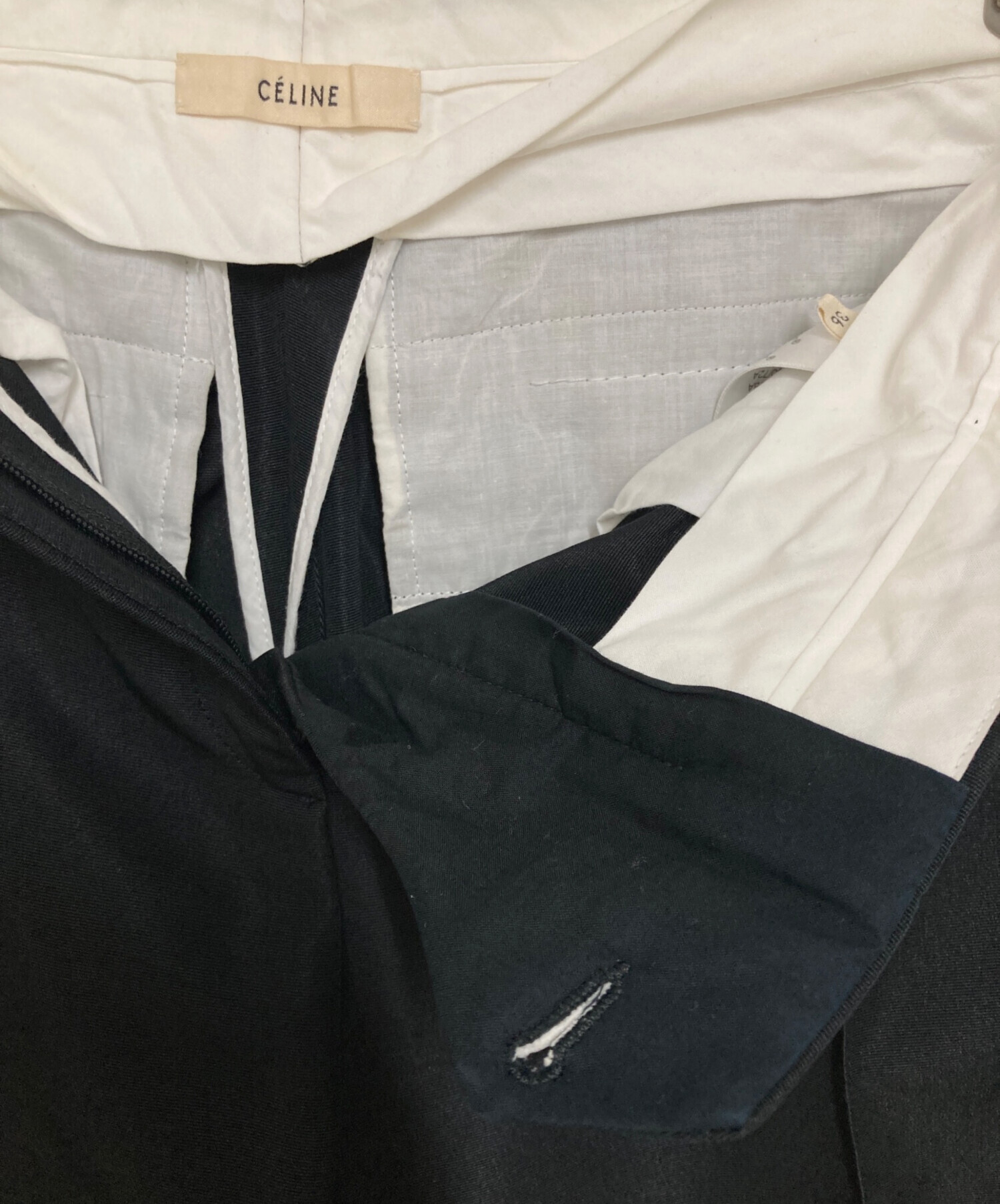 中古・古着通販】CELINE (セリーヌ) テーパードパンツ ブラック サイズ