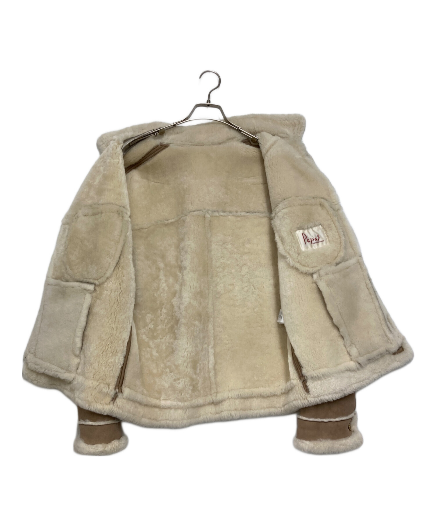 クリーニング済み☆Papas パパス コーデュロイ ジャケット M ベージュ