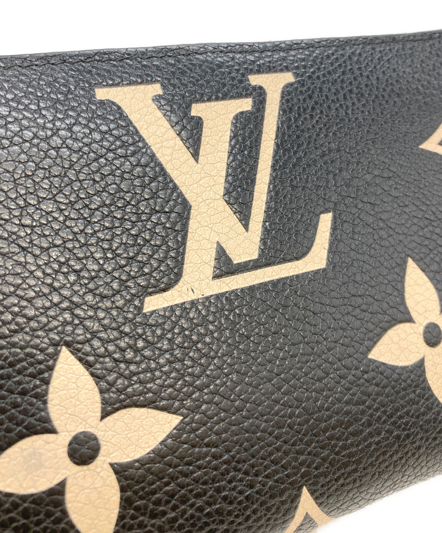Louis Vuitton 並行品中古品レザー ブラック 長財布 中古・古着通販】LOUIS VUITTON (ルイ ヴィトン) 長財布