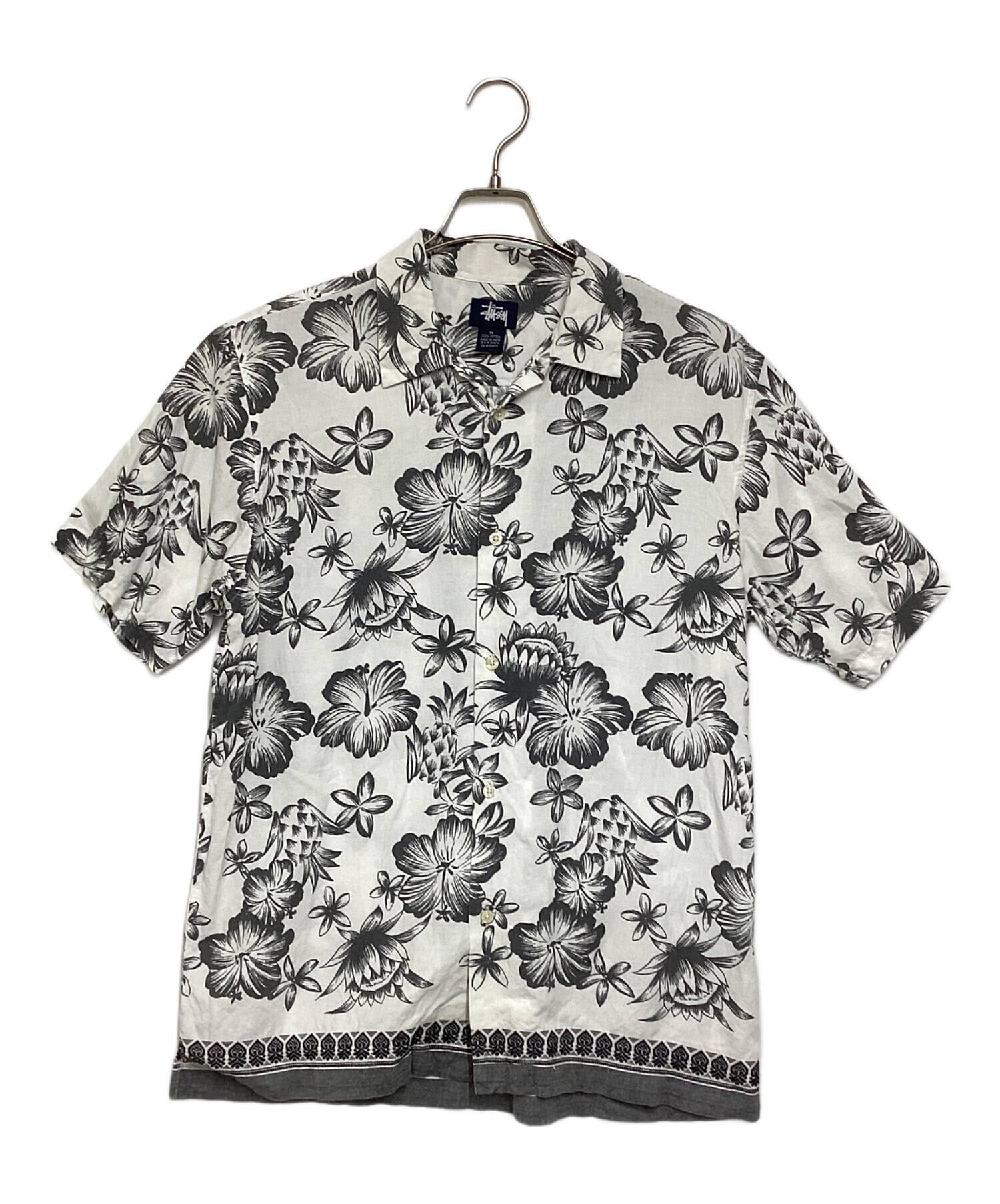 中古・古着通販】stussy (ステューシー) 90'S裾刺繍..アロハシャツ