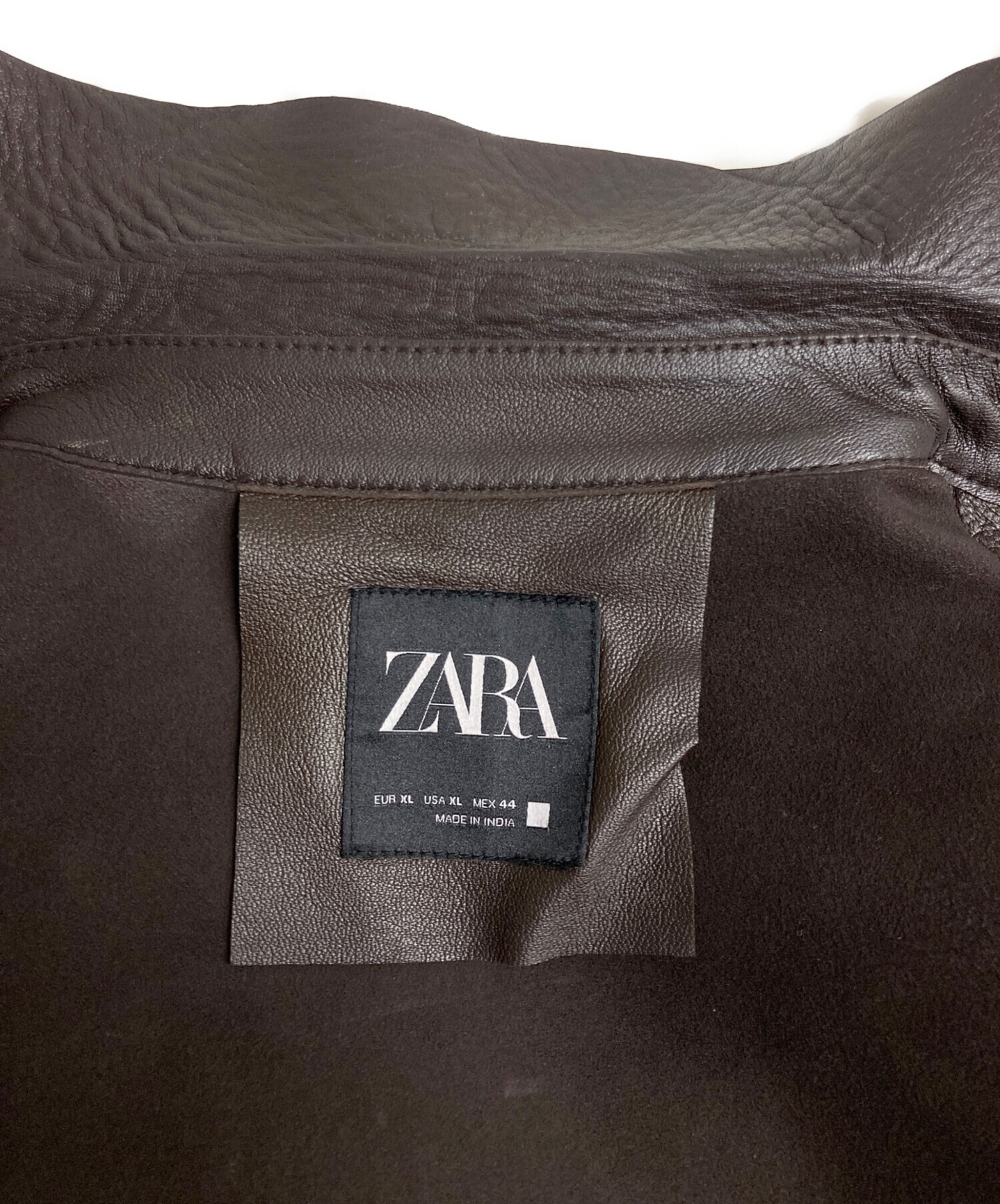 中古・古着通販】ZARA (ザラ) レザーダブルジップアップジャケット