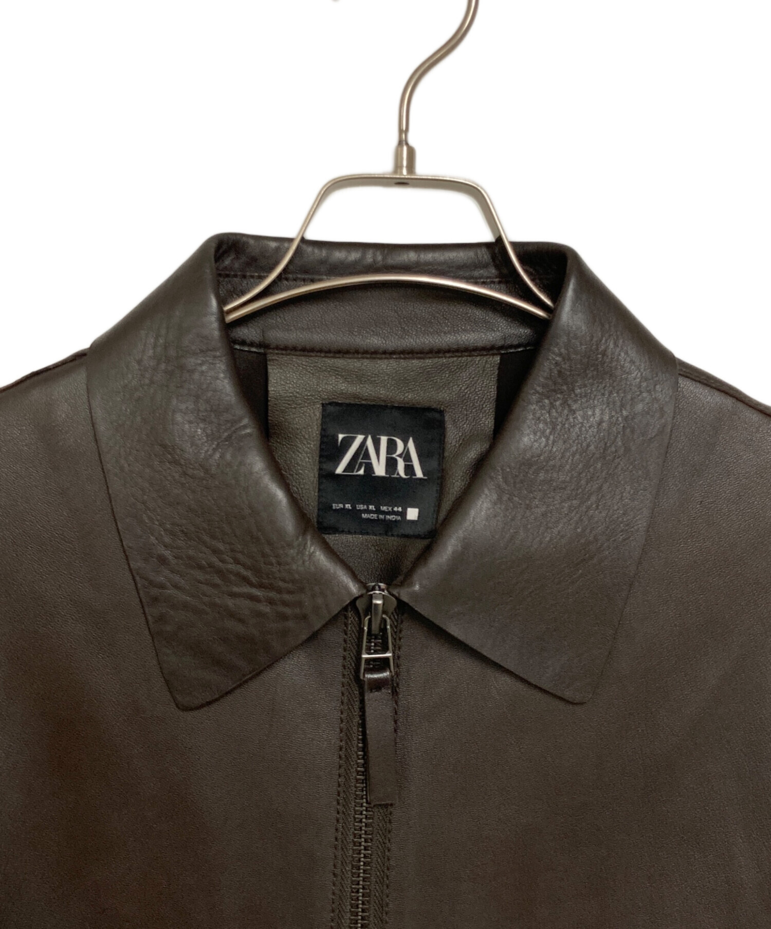 中古・古着通販】ZARA (ザラ) レザーダブルジップアップジャケット