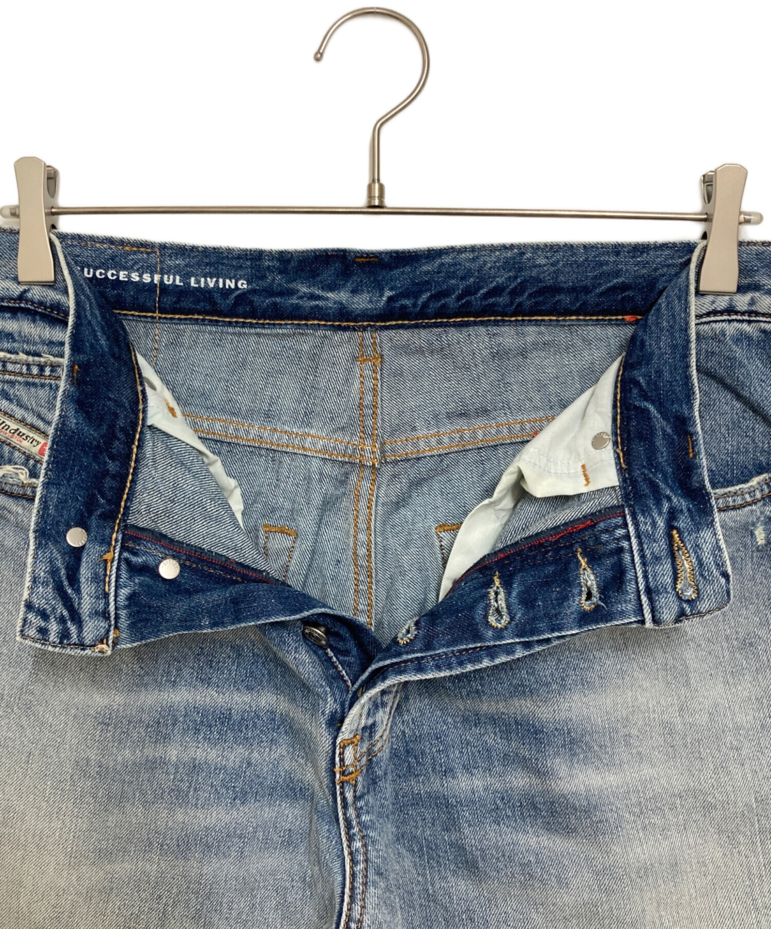 中古・古着通販】DIESEL (ディーゼル) ダメージ加工デニムパンツ