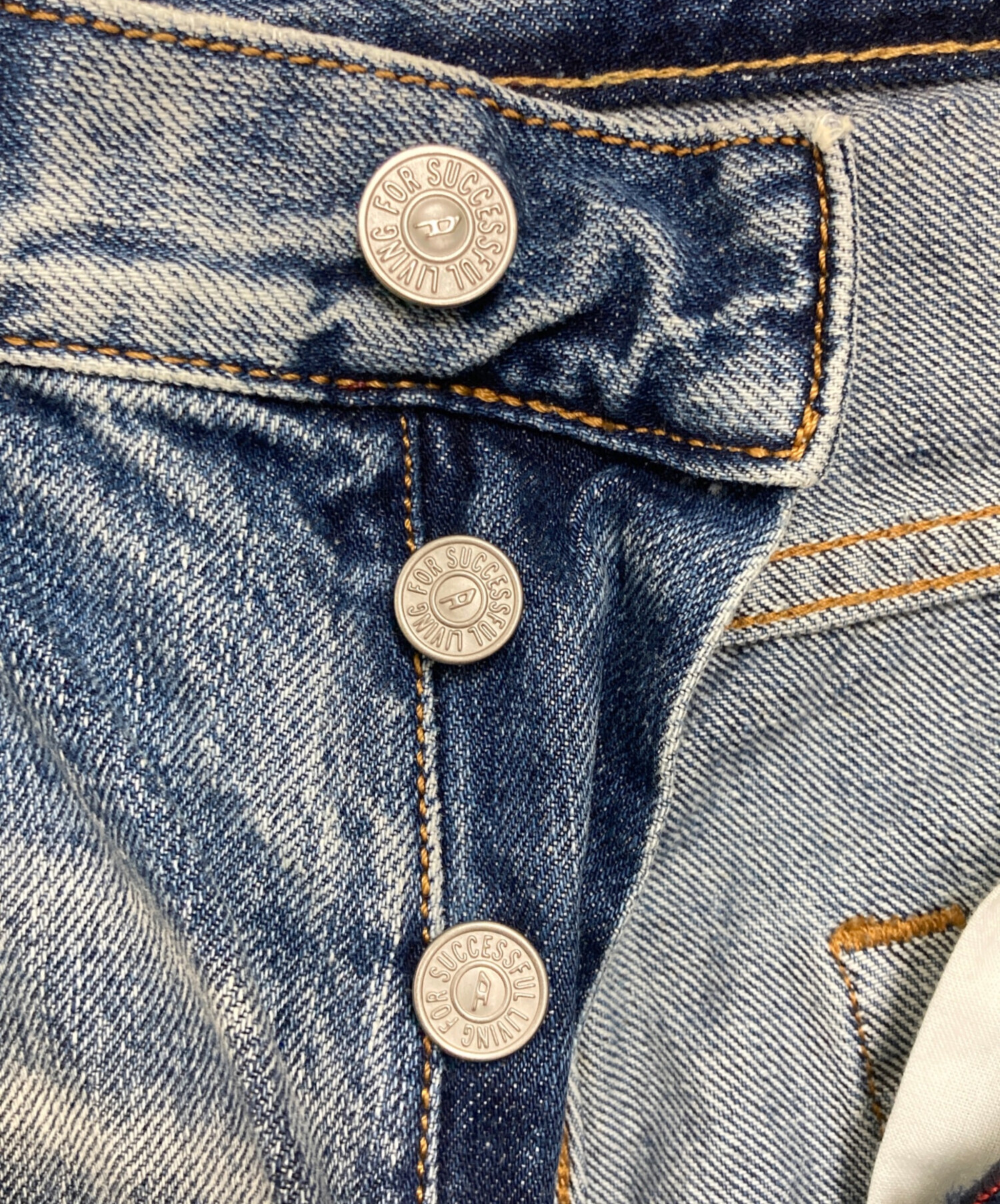 中古・古着通販】DIESEL (ディーゼル) ダメージ加工デニムパンツ