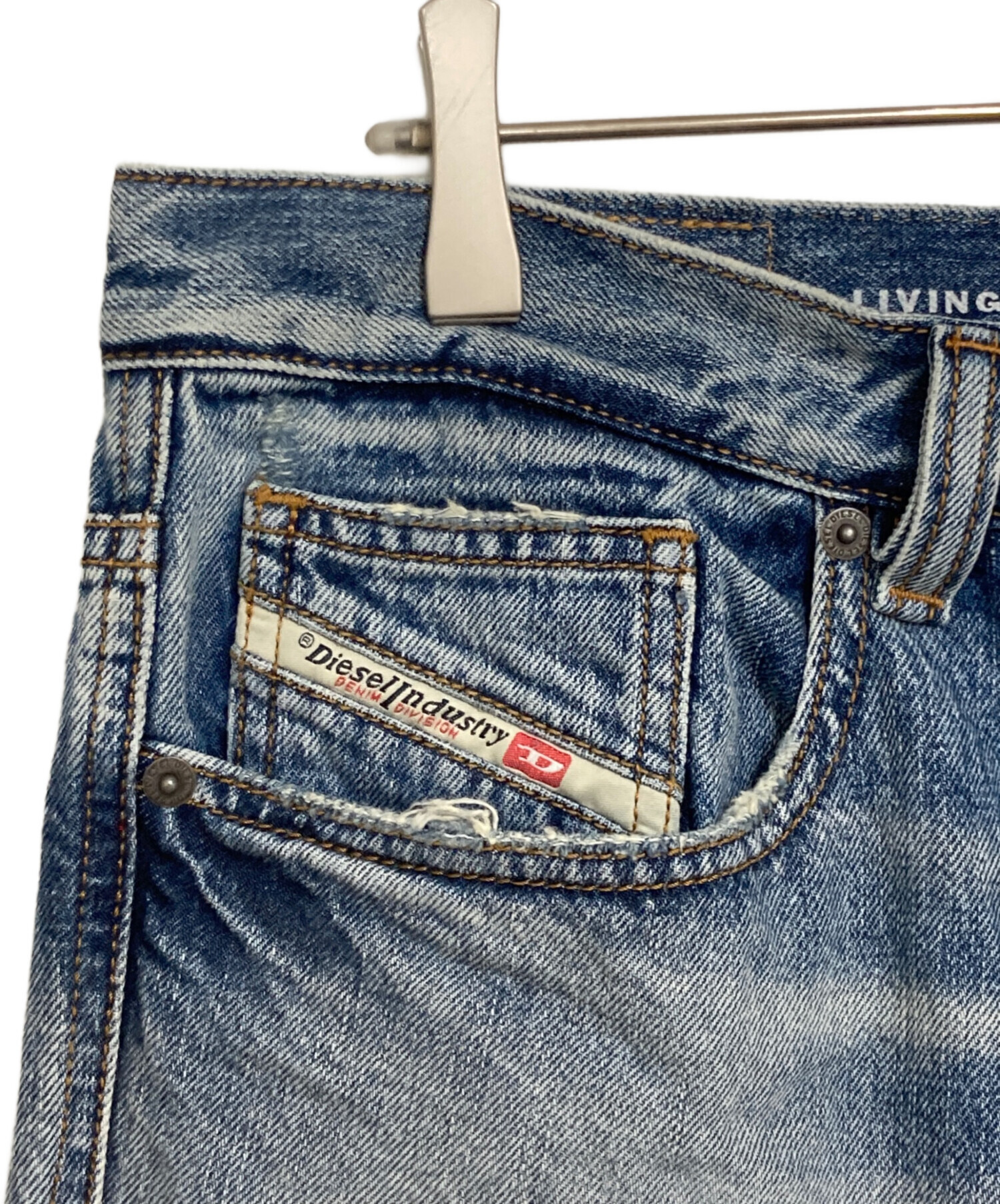 中古・古着通販】DIESEL (ディーゼル) ダメージ加工デニムパンツ