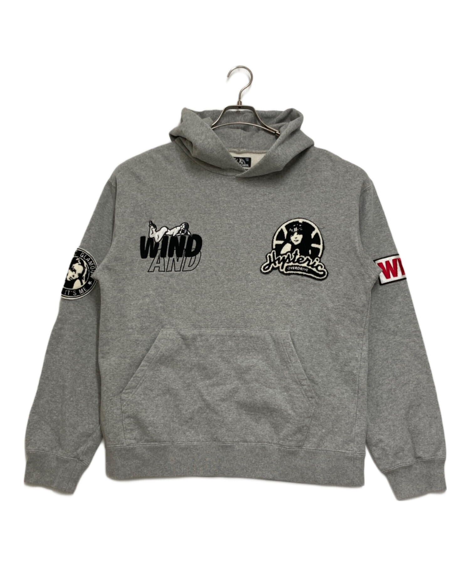 【yasu！】【ヒステリックグラマー】デカロゴ　スウェット　グレー　古着 中古・古着通販】Hysteric Glamour (ヒステリックグラマー) WIND AND
