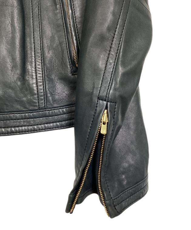 【トゥモローランドコレクション】ブラックレザージャケット 中古・古着通販】TOMORROW LAND collection (トゥモローランド