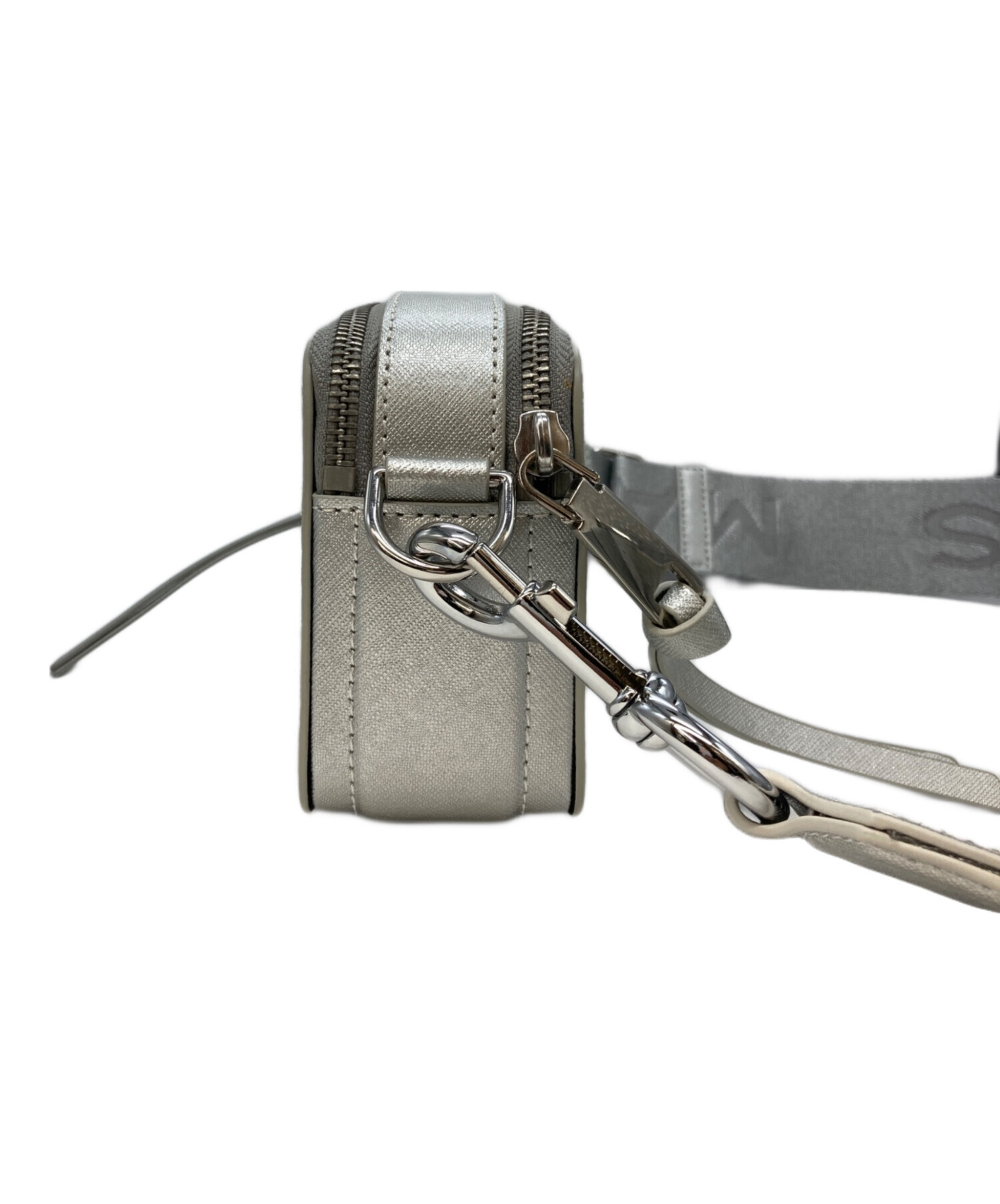 未使用級』MARC JACOBS ナノダッフル ショルダーバッグ シルバー MARC