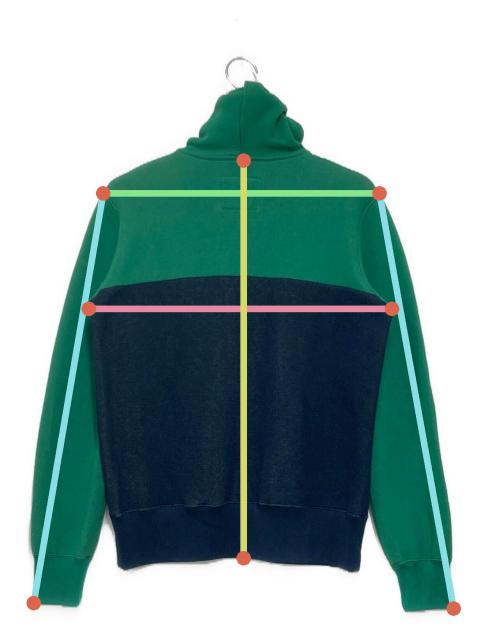 中古・古着通販】sacai (サカイ) バイカラー切替ハーフジップパーカー