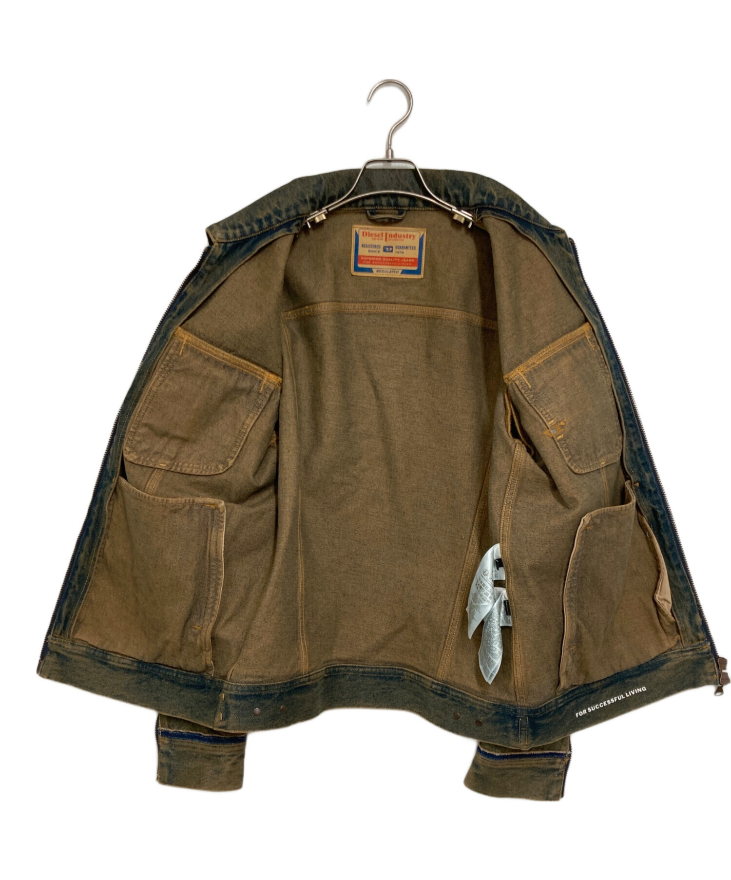 未使用級 DIESEL ディーゼル ジップアップデニムジャケット DIESEL ディーゼル D-ROHE ジップアップ デニムジャケット インディゴ