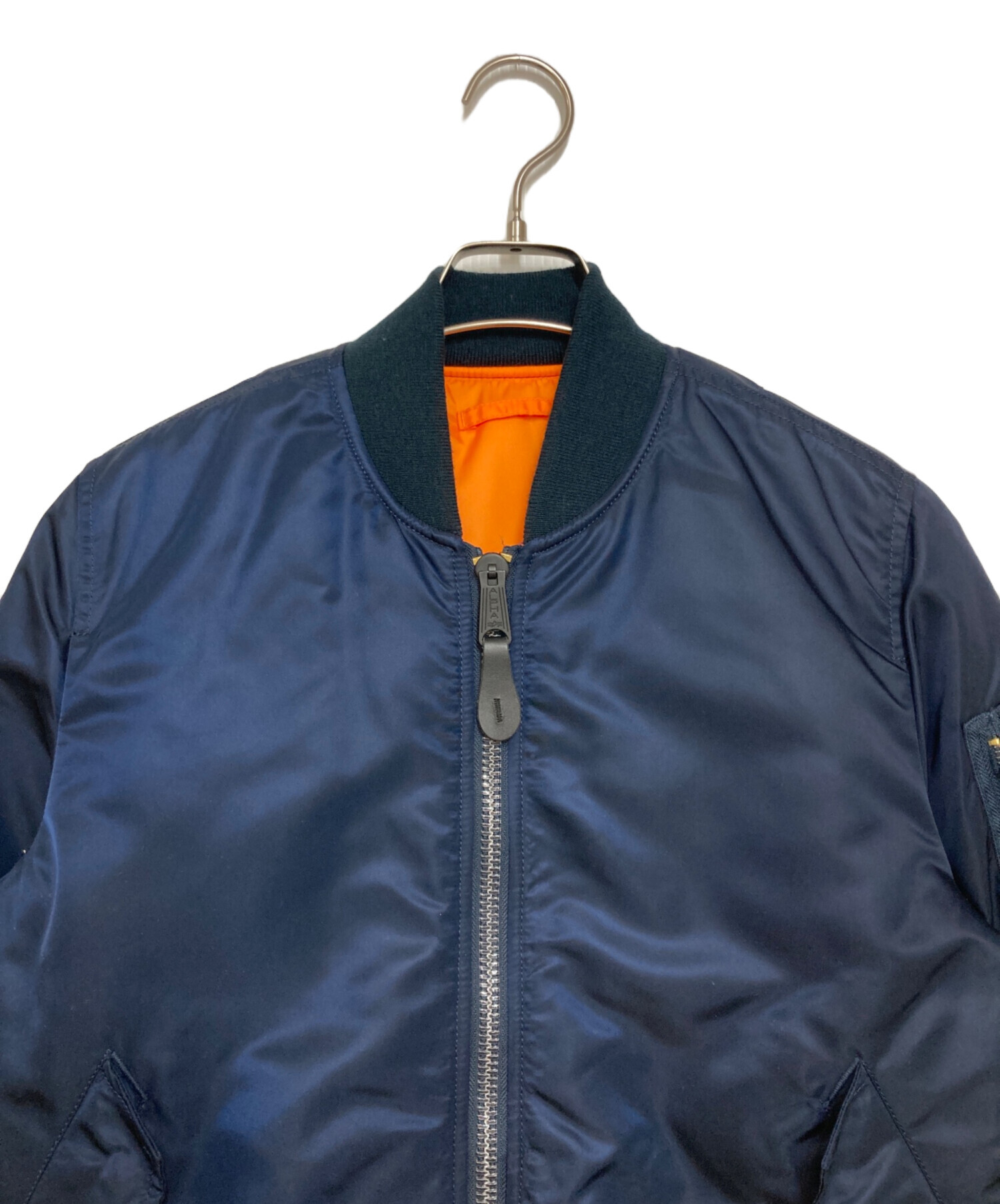 【週末お値下げ・美品】アルファ・ジャパンMA-1ジャケット （ネイビー、S） 中古・古着通販】ALPHA (アルファ) MA-1ジャケット ネイビー サイズ:S