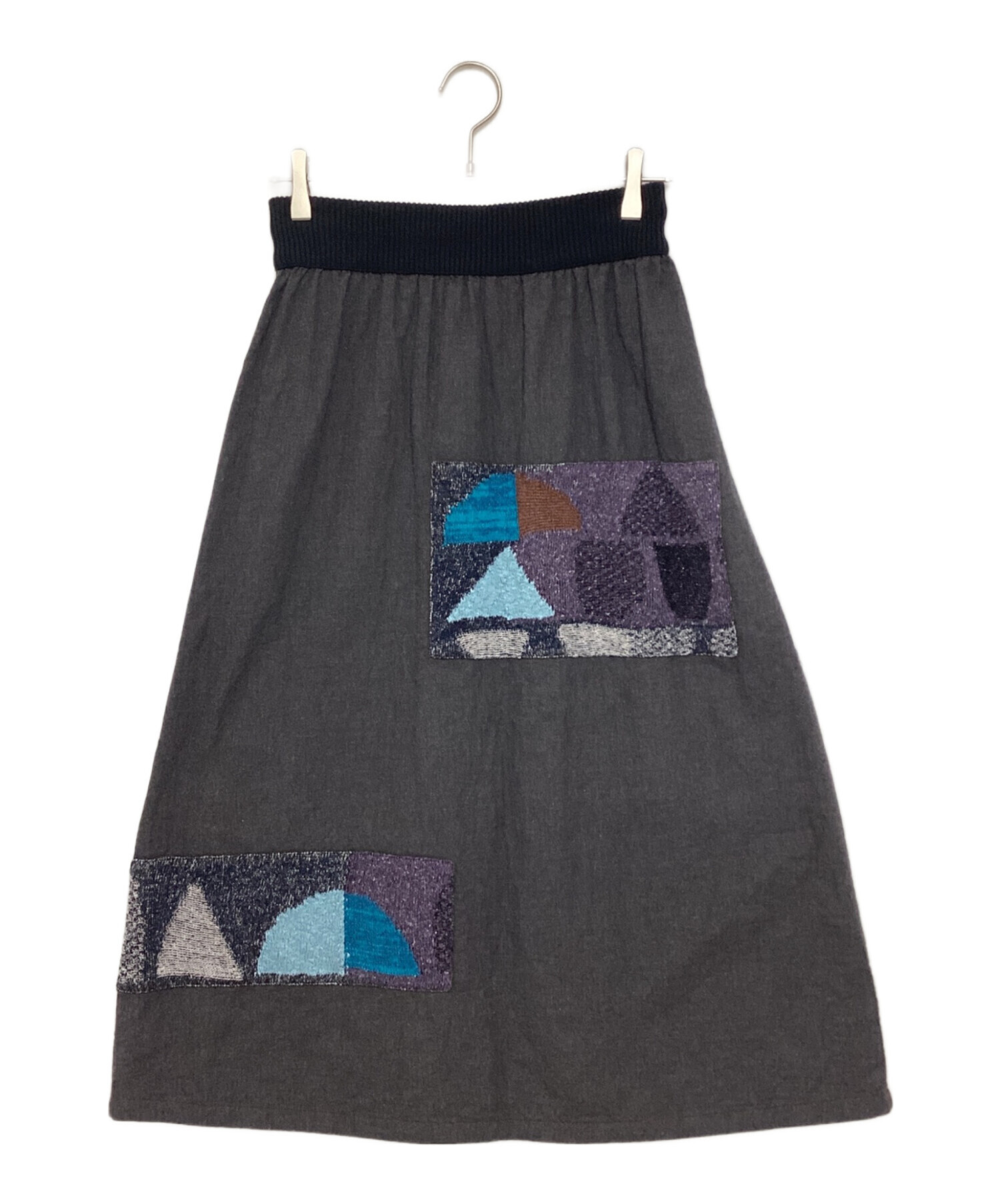 FUGA FUGAフーガフーガ☆19年新品タグ付☆コットンパッチワークスカート 中古・古着通販】FUGA FUGA (フーガフーガ) リネン混パッチワーク