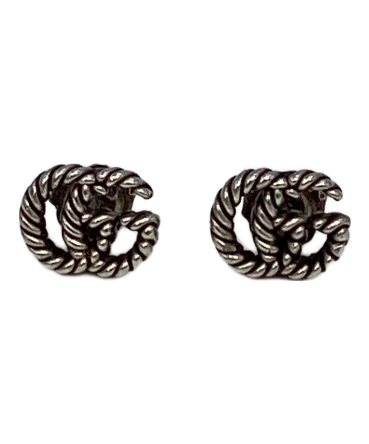 【美品】GUCCI インターロッキングGGピアス　正規品 シルバーインターロッキングG ピアス ・スターリングシルバー | GUCCI公式