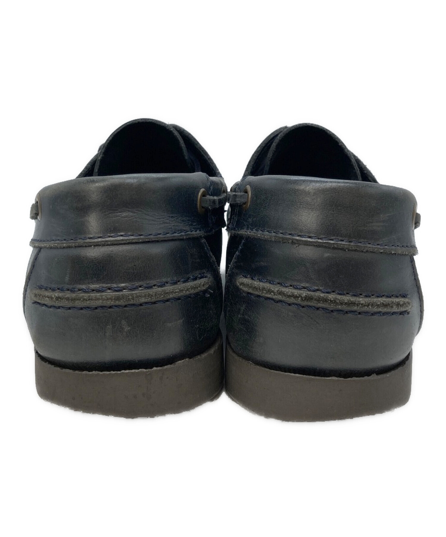 パラブーツ　paraboot デッキシューズ ネイビー　紺　新品　未使用 パラブーツ paraboot デッキシューズ ネイビー 紺 新品 未使用 中古