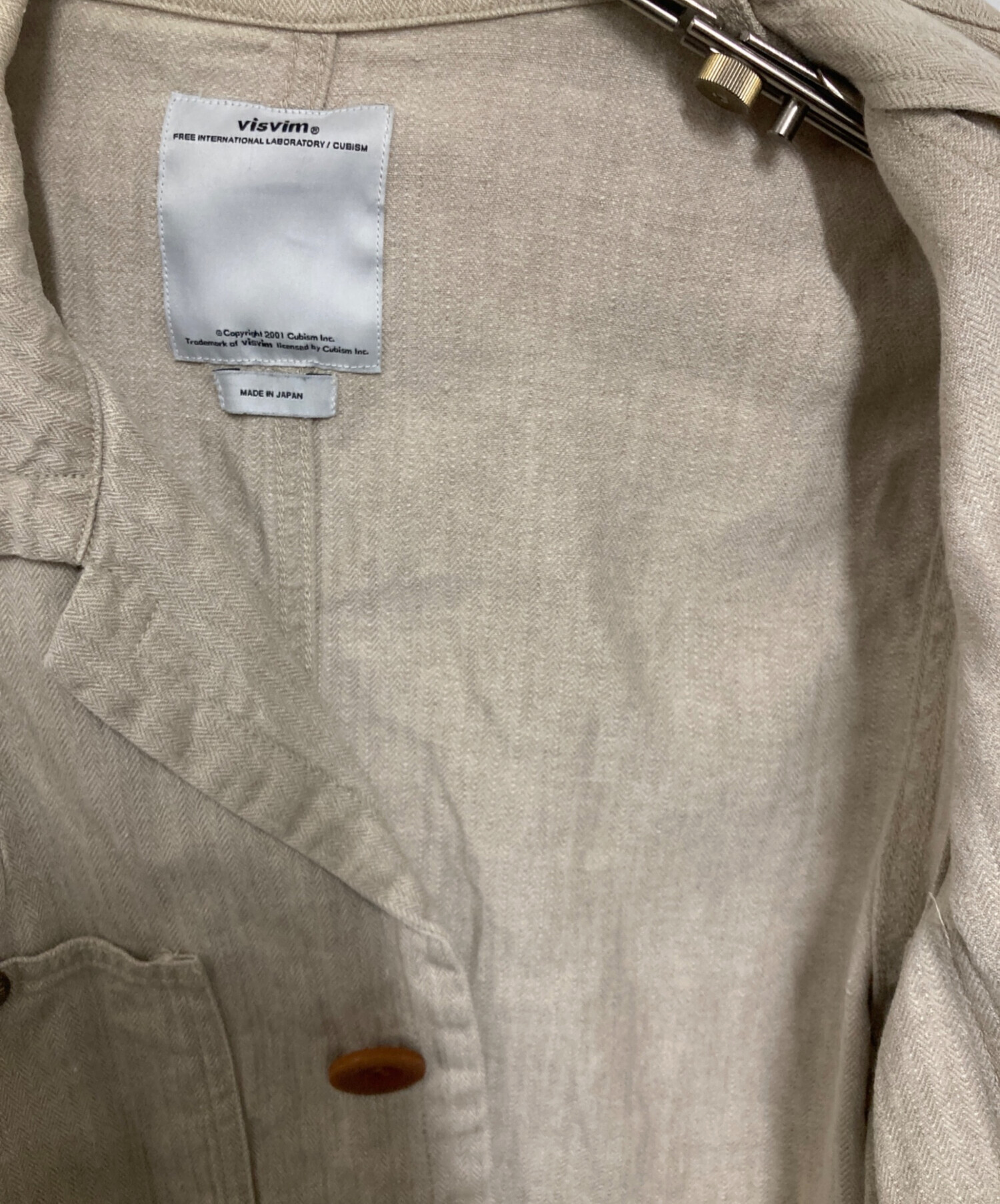 中古・古着通販】VISVIM (ビズビム) リネン混ショートコート ベージュ
