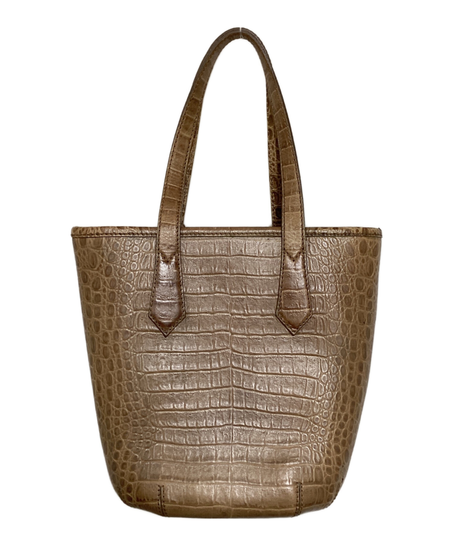 中古・古着通販】MaxMara (マックスマーラ) クロコ型押しバケツ型