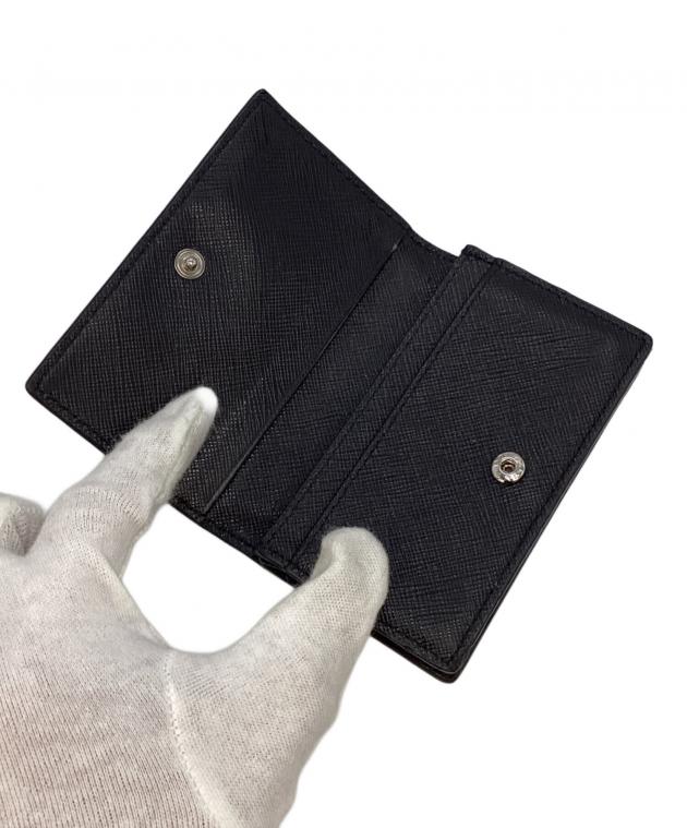 中古・古着通販】PRADA (プラダ) レザーカードケース ブラック