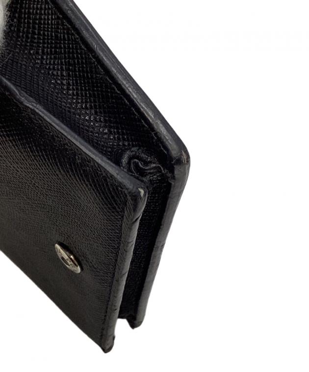 中古・古着通販】PRADA (プラダ) レザーカードケース ブラック