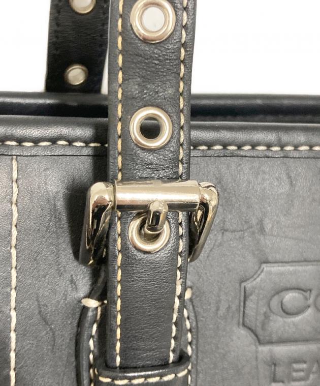 中古・古着通販】COACH (コーチ) シグネチャー トートバッグ ブラック