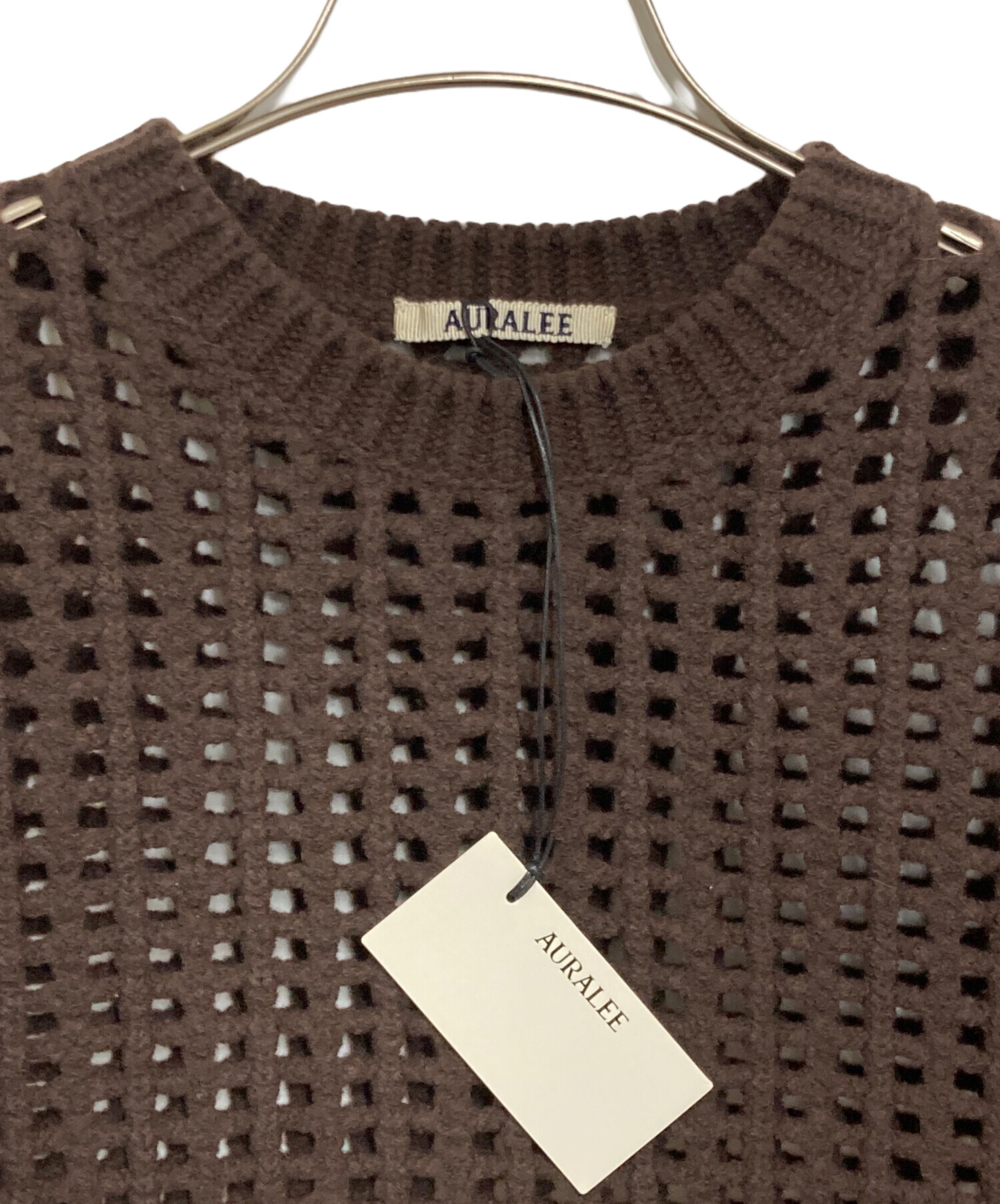 中古・古着通販】AURALEE (オーラリー) WOOL FELT YARN MESH KNIT P/O