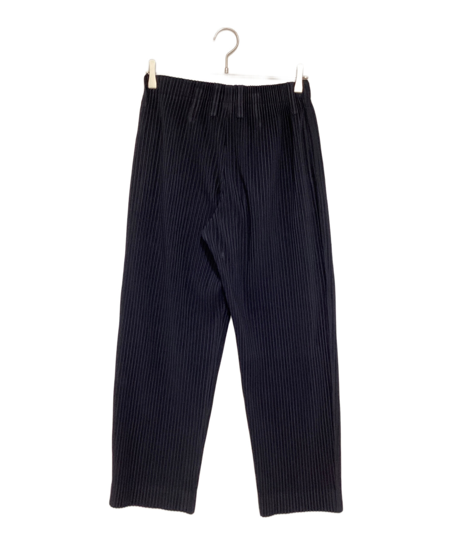 【最終値下】HOMME PLISSE ブラック プリーツパンツ　サイズ2 ISSEY MIYAKE プリーツパンツ ブラック
