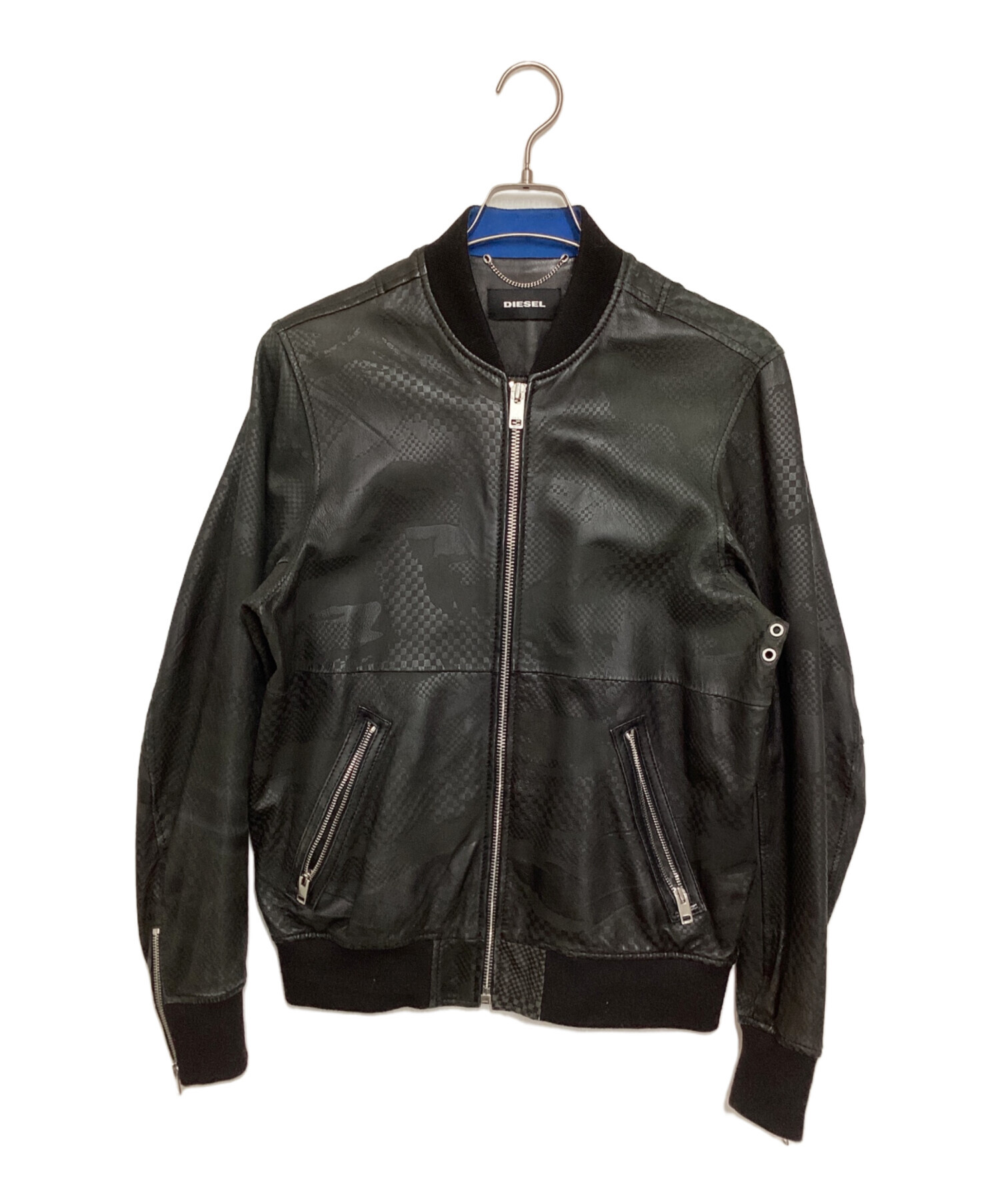ディーゼル　シープスキンレザージャケット　ボンバージャケット　ma-1 中古・古着通販】DIESEL (ディーゼル) シープスキン レザーボンバー