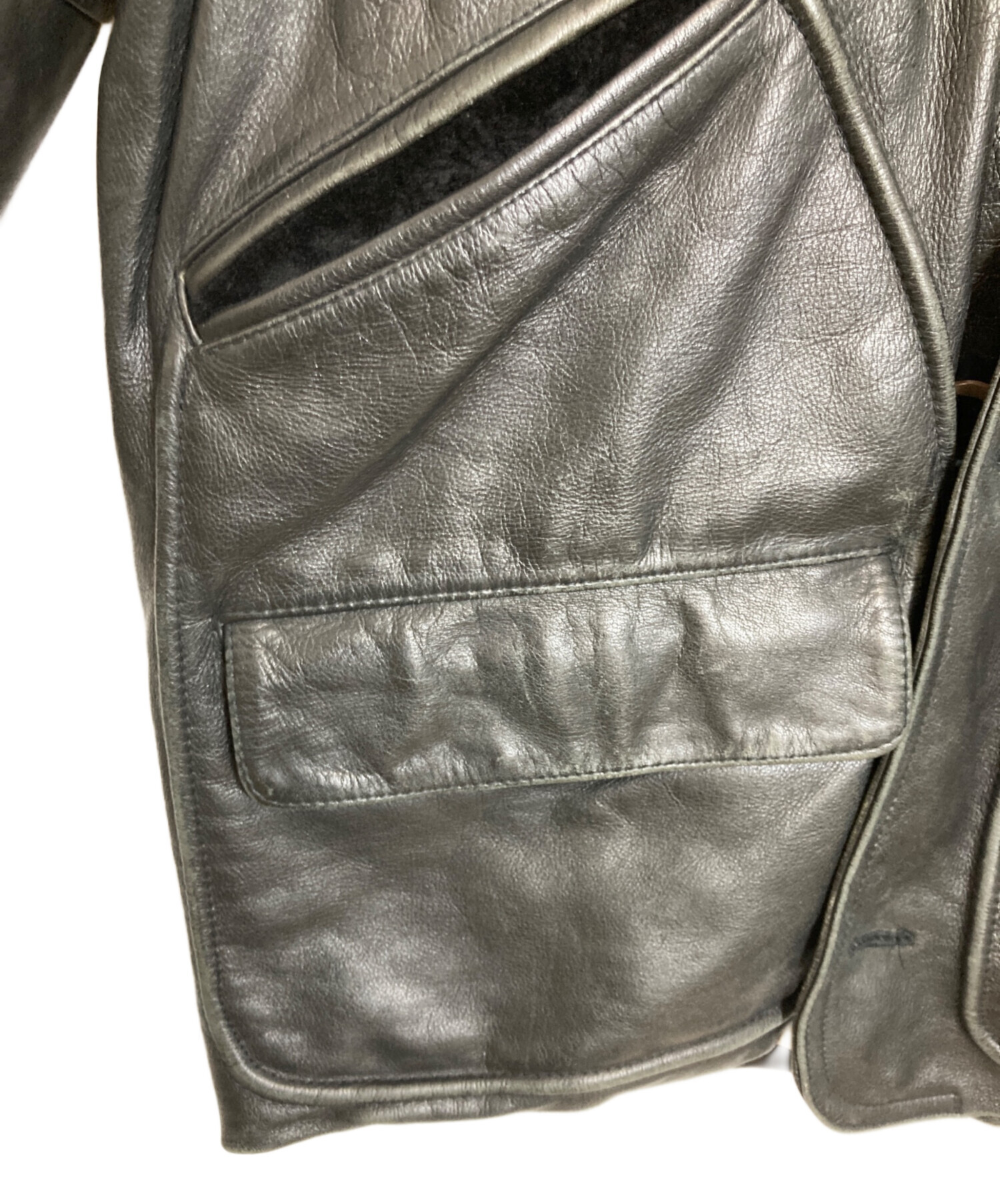 中古・古着通販】CHEVIGNON (シェビニオン) レザージャケット ブラック