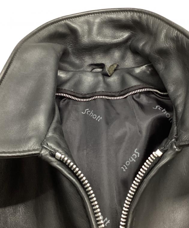 Schott シングル ライダースジャケット ボアライナー付き サイズXL 中古・古着通販】Schott (ショット) ボアライナー付 レザーシングル