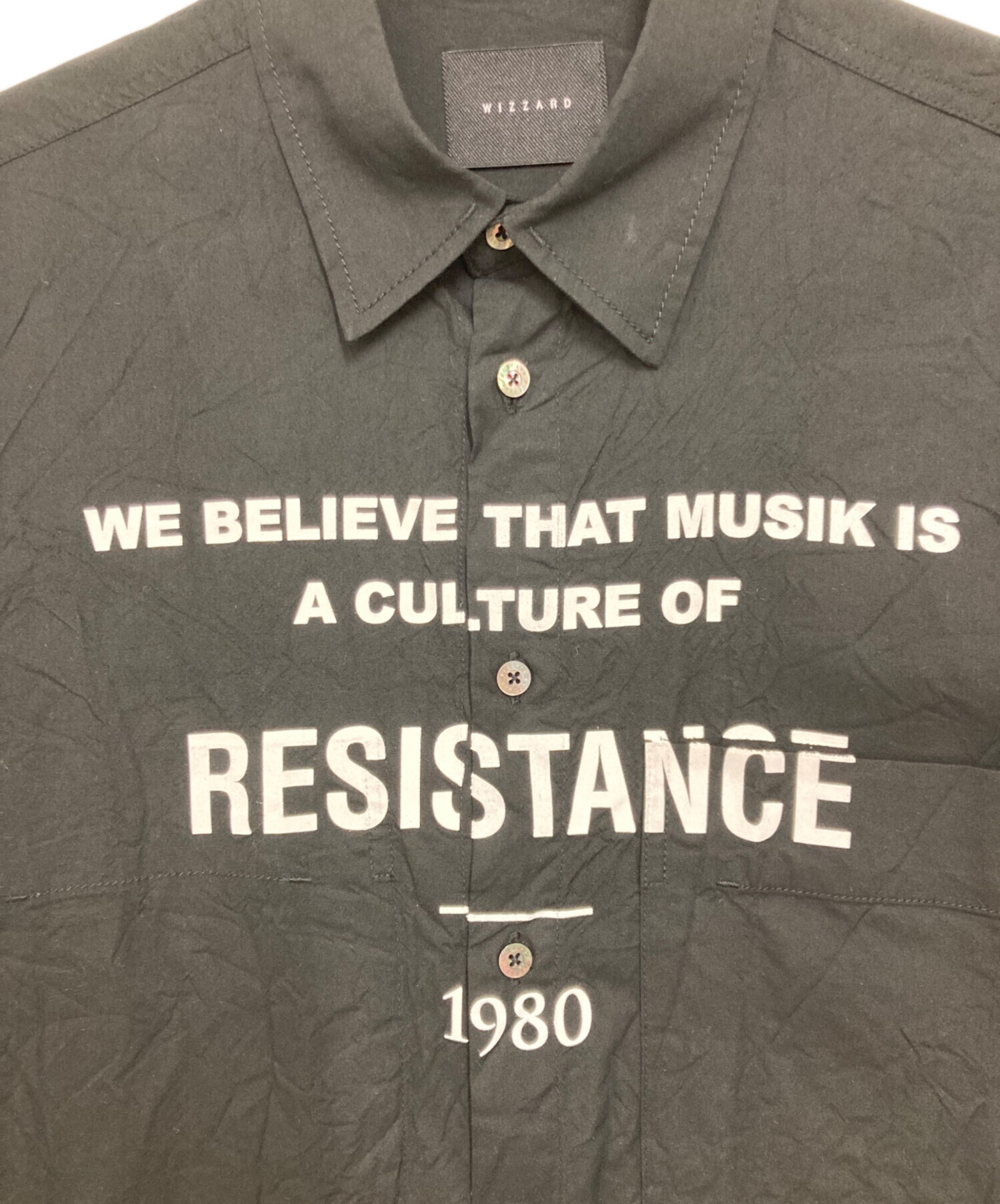 中古・古着通販】Wizzard (ウィザード) シャツ ブラック サイズ:1