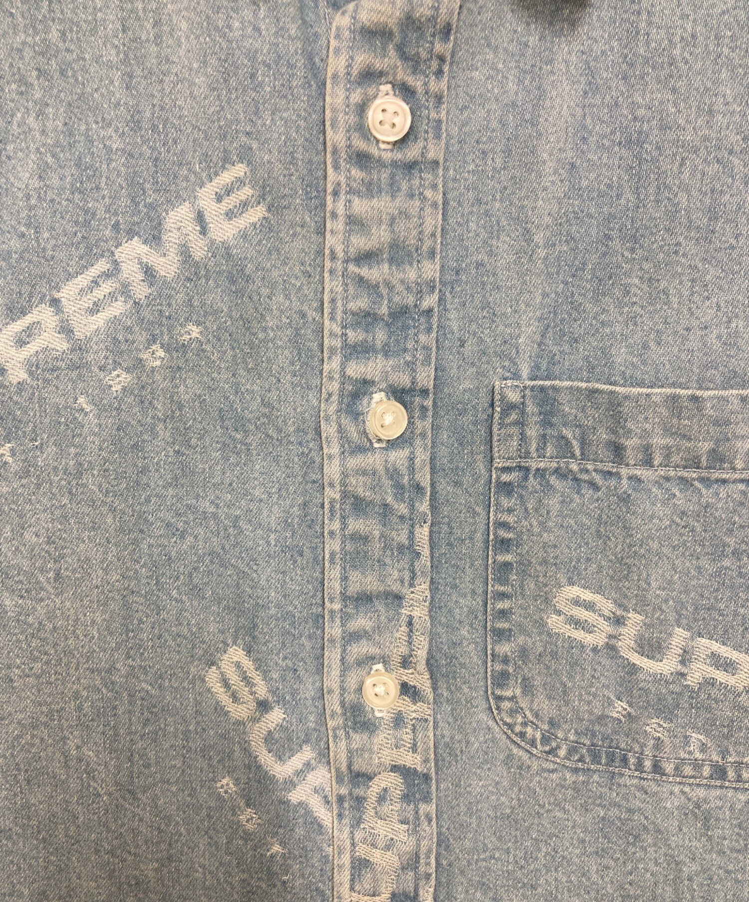 中古・古着通販】SUPREME (シュプリーム) Jacquard Denim Shirt 中古・古着通販】SUPREME (シュプリーム) Jacquard Denim Shirt