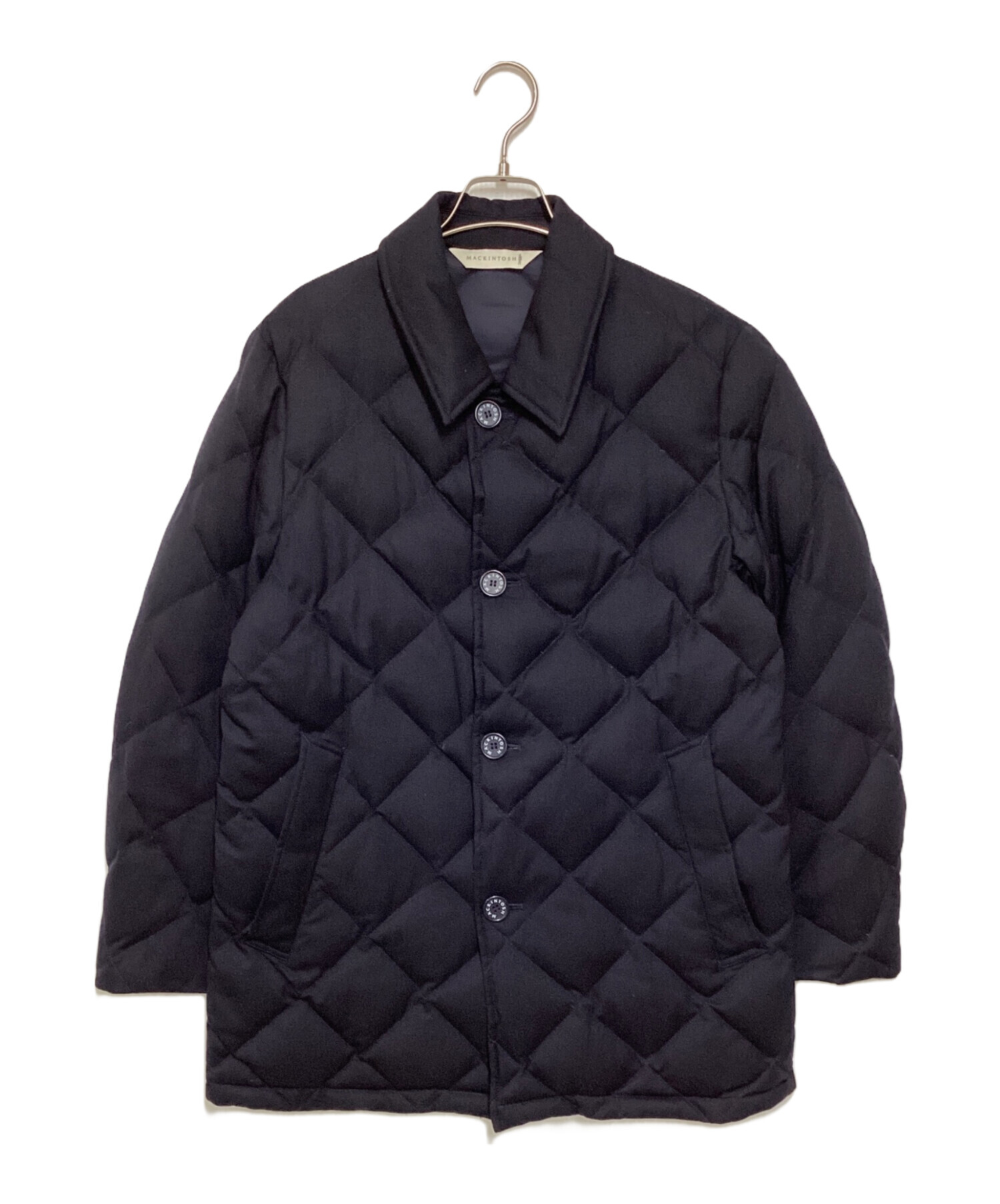 マッキントッシュ　ウール　キルティング フード付ダウンジャケット　ネイビー　38 中古・古着通販】MACKINTOSH (マッキントッシュ) キルティング ダウン