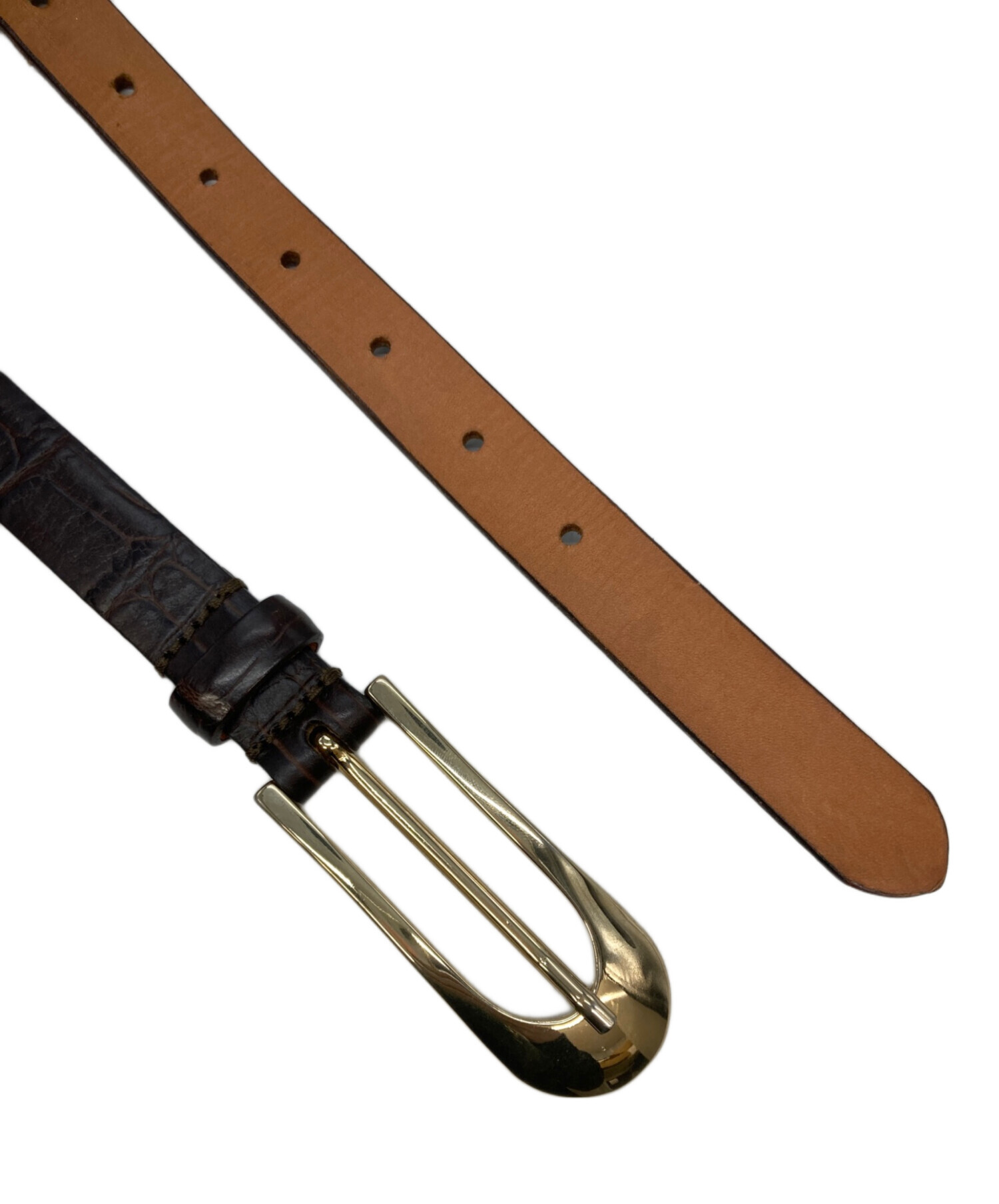 中古・古着通販】Felisi (フェリージ) 型押しベルト ブラウン