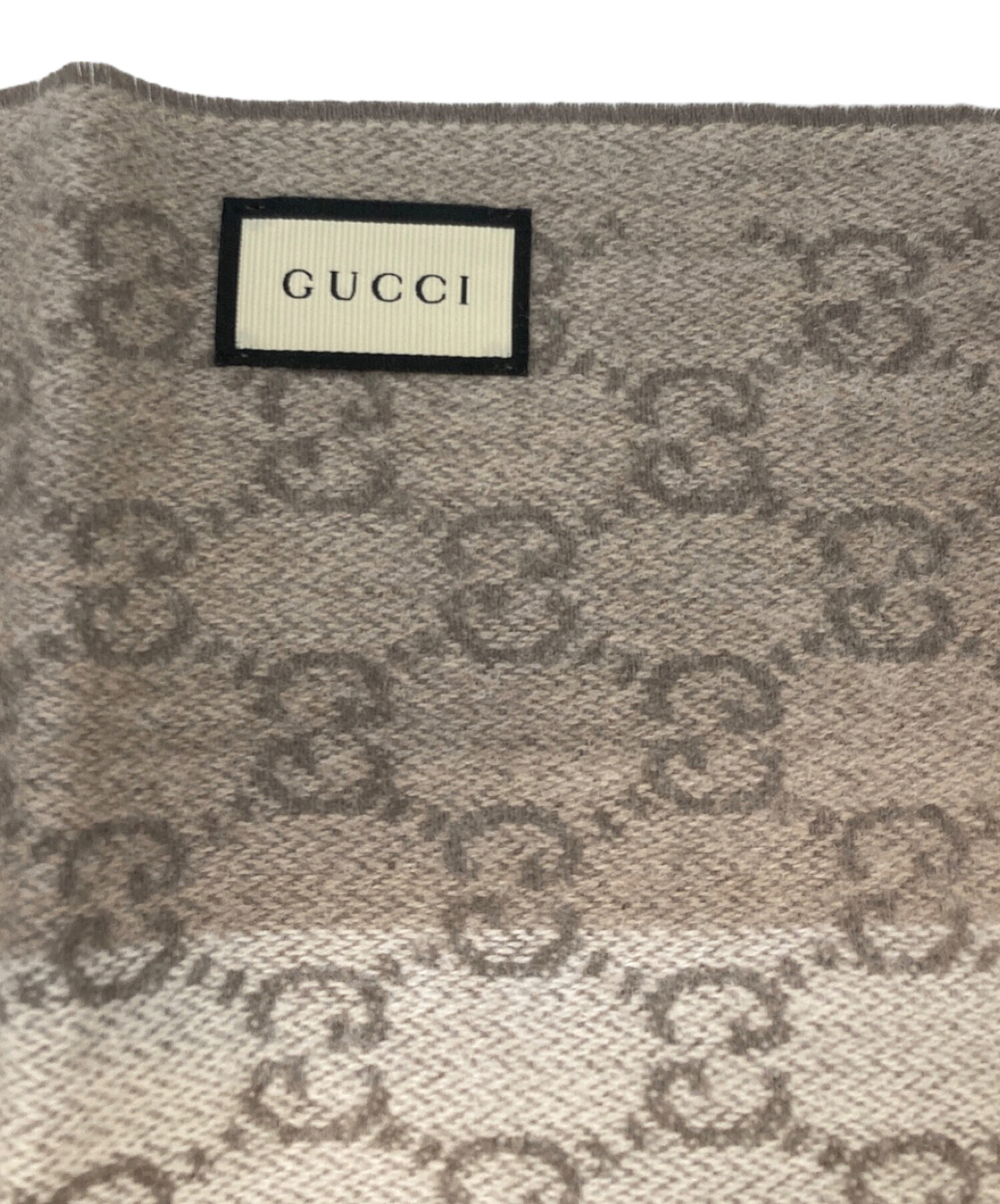 中古・古着通販】GUCCI (グッチ) GGカシミヤ混ウールマフラー グレー