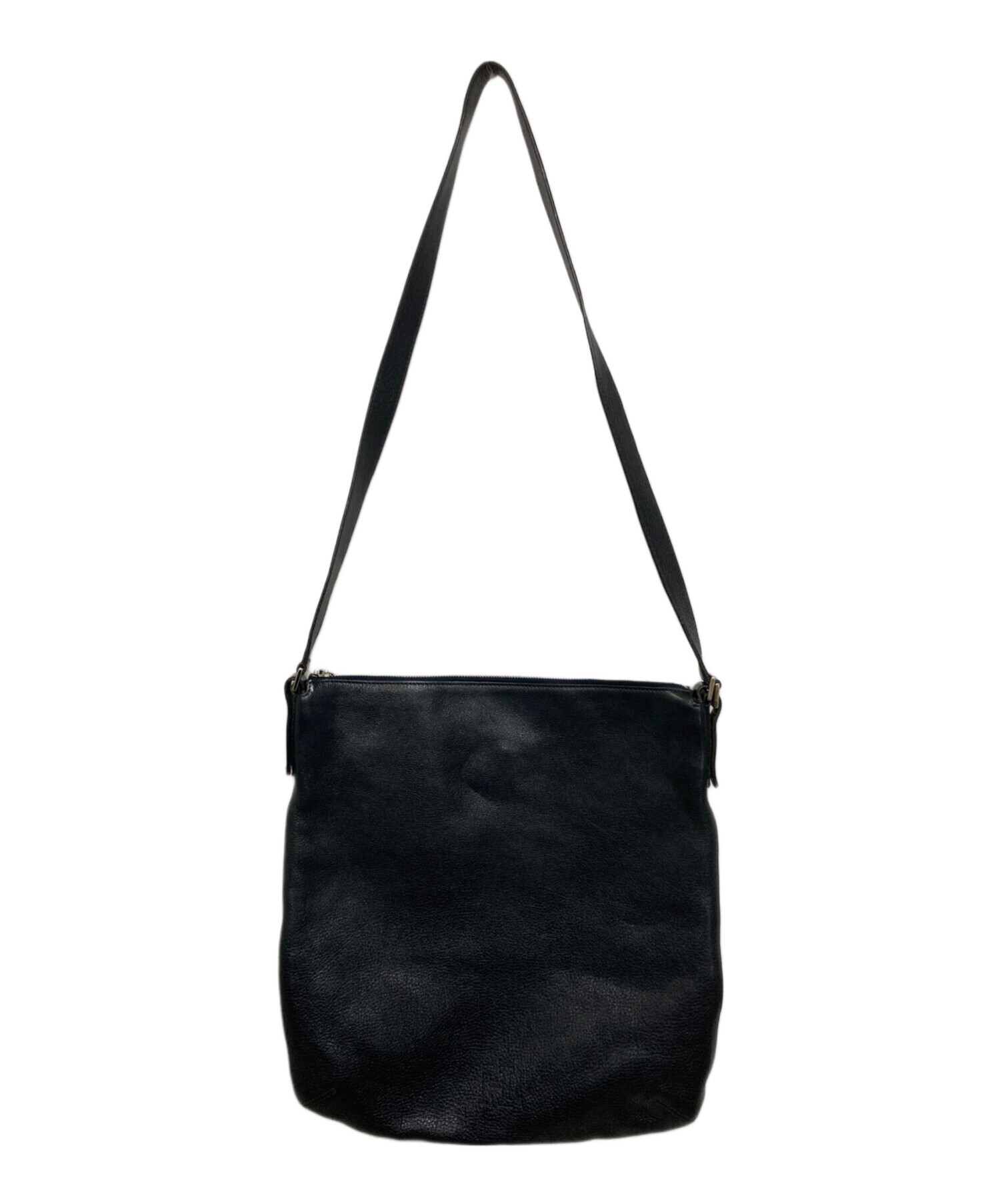 中古・古着通販】HIROFU (ヒロフ) レザーショルダーバッグ ネイビー