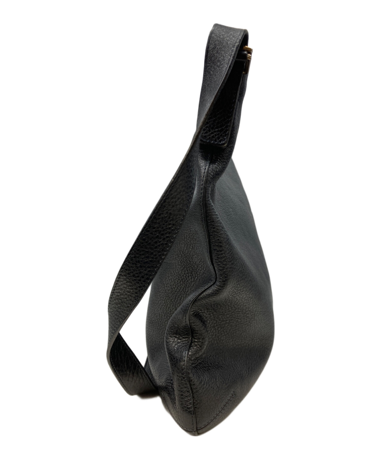 中古・古着通販】HIROFU (ヒロフ) レザーショルダーバッグ ネイビー