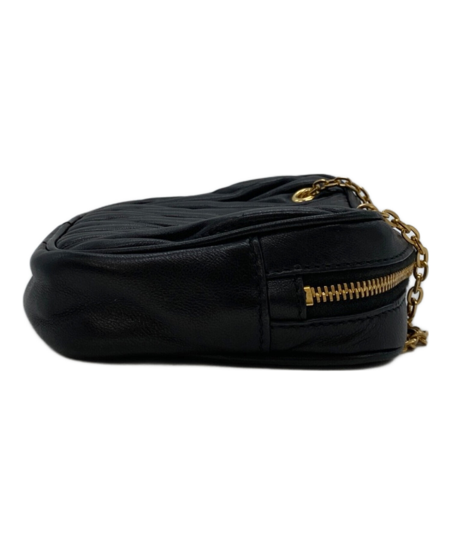 MIU MIU マトラッセ　ミニバッグ　ブラック【sale】 Miu Miu ミュウミュウ Miu Wander マテラッセ ホーボーバッグ ミニ