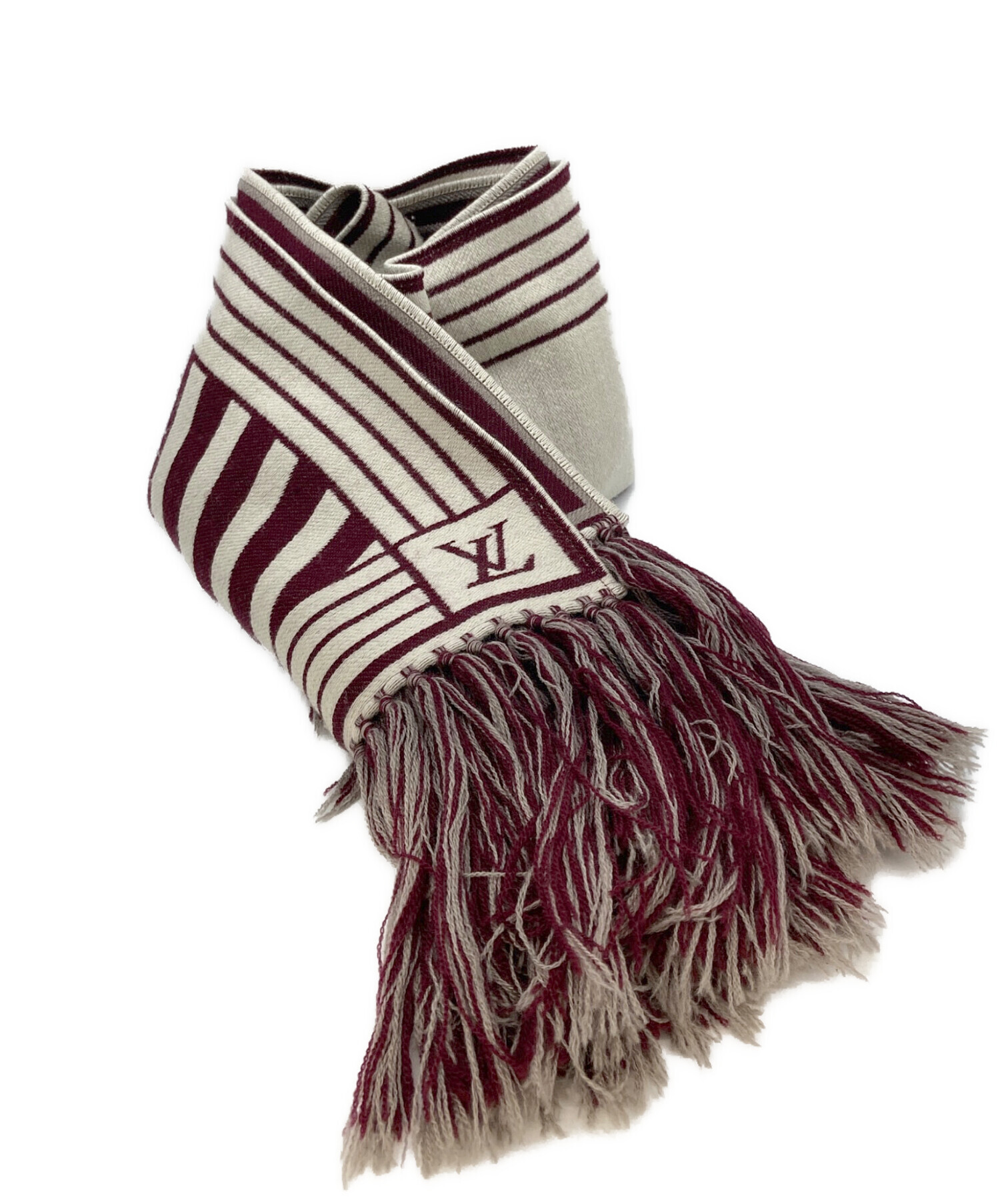 最終値下げ＊LOUIS VUITTON＊ウールシルク混合レッド マフラー 中古・古着通販】LOUIS VUITTON (ルイ ヴィトン) カラコラムウール