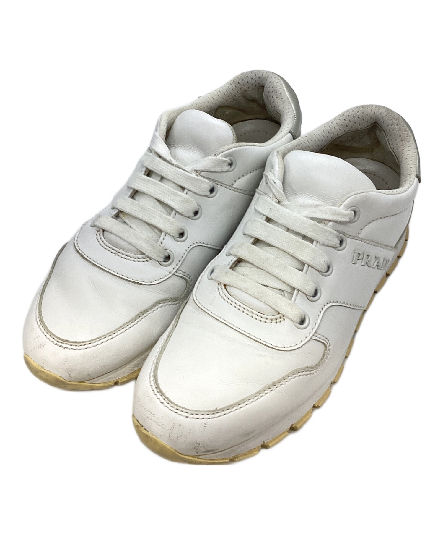 中古・古着通販】PRADA (プラダ) ローカットスニーカー ホワイト