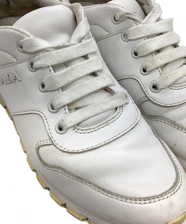 中古・古着通販】PRADA (プラダ) ローカットスニーカー ホワイト