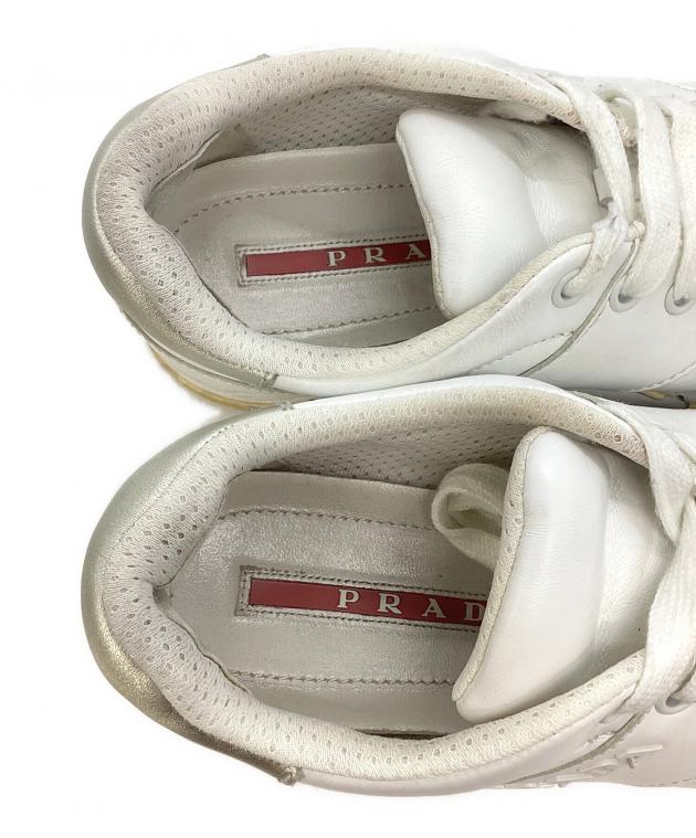 中古・古着通販】PRADA (プラダ) ローカットスニーカー ホワイト