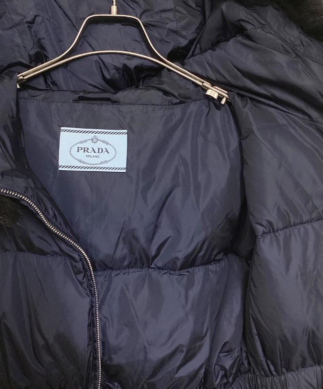 中古・古着通販】PRADA (プラダ) フォックスファー 三角ロゴ ダウン