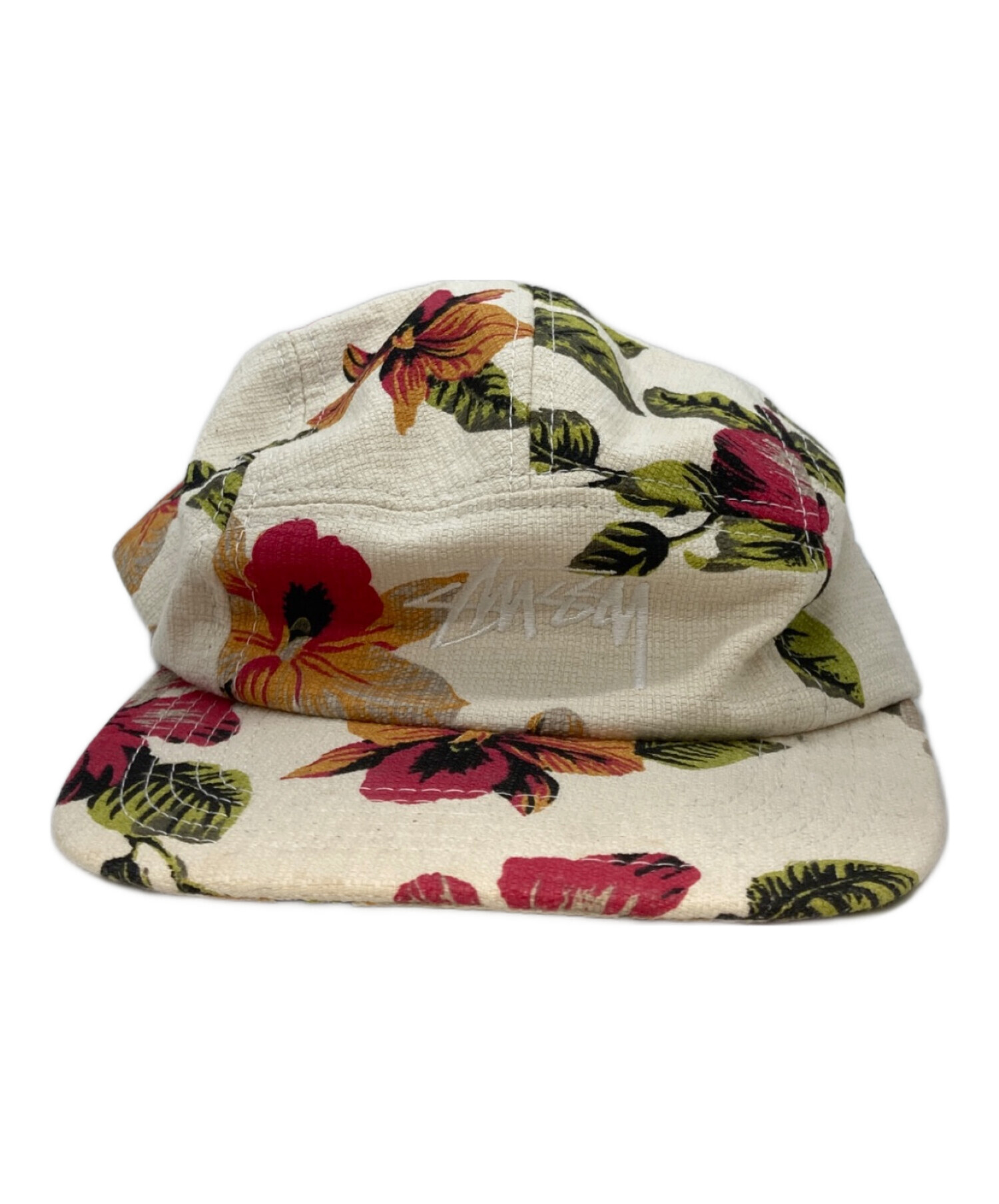 超希少】STUSSY ロゴ刺繍 CAP 花柄 超希少】STUSSY ロゴ刺繍 CAP 花柄