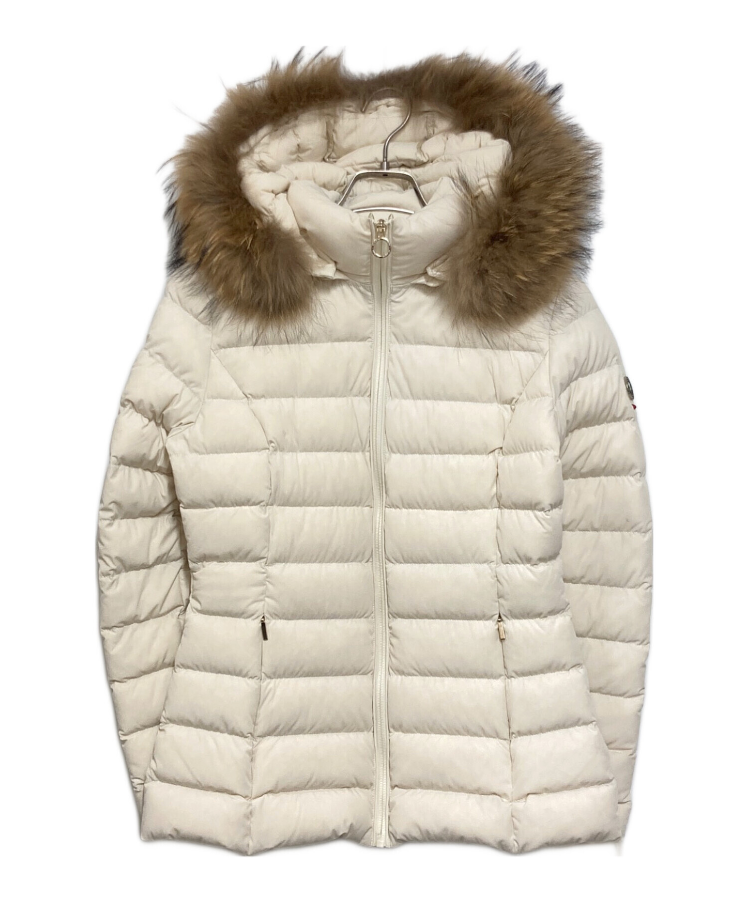 CAPE HORN フード付きダウンジャケット アイボリー 中古・古着通販】CAPE HORN (ケープホーン) ダウンジャケット