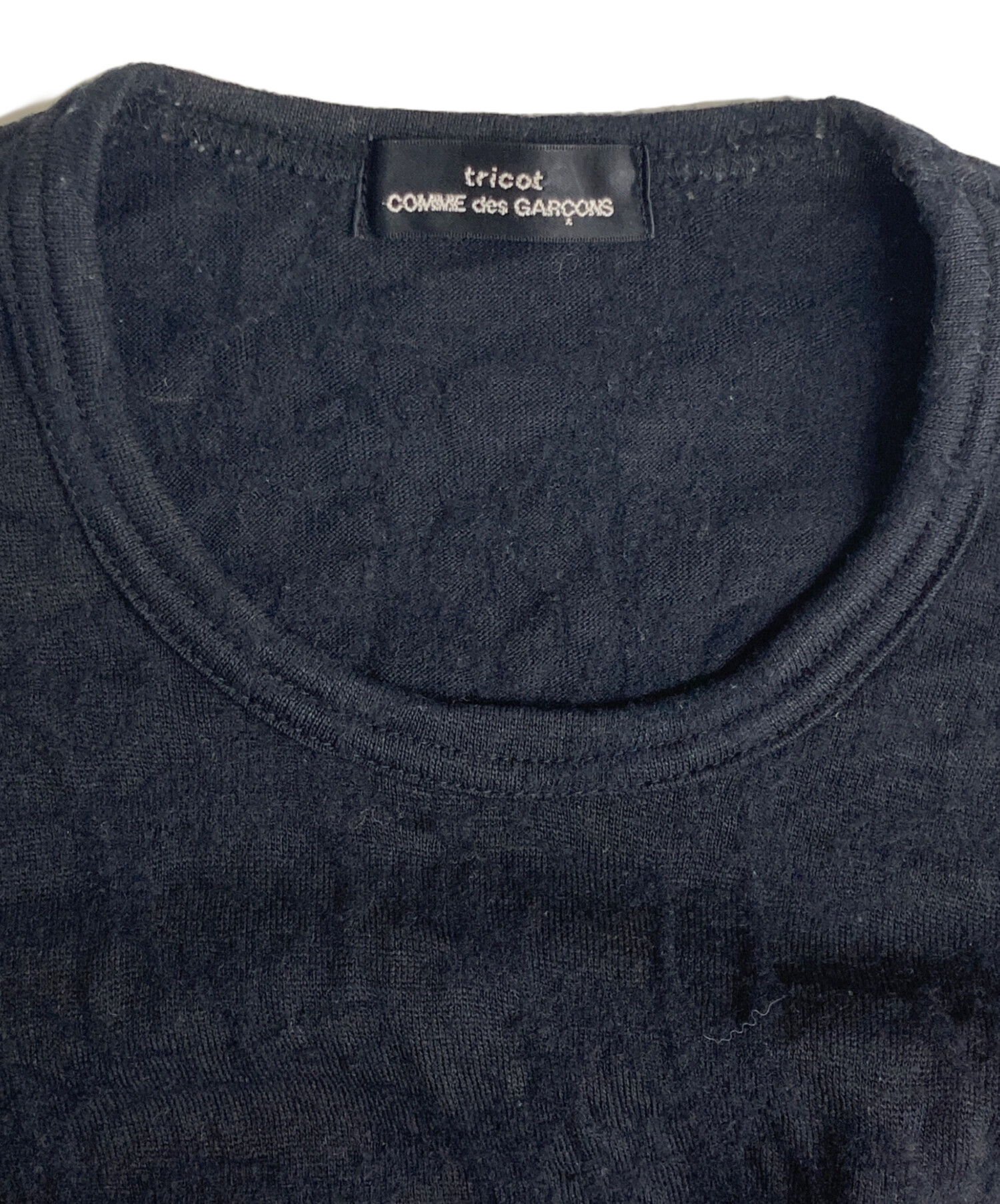 tricot COMME des GARÇONS 縮絨花柄ニット ドッキング 中古・古着通販】tricot COMME des GARCONS (トリココムデギャルソン