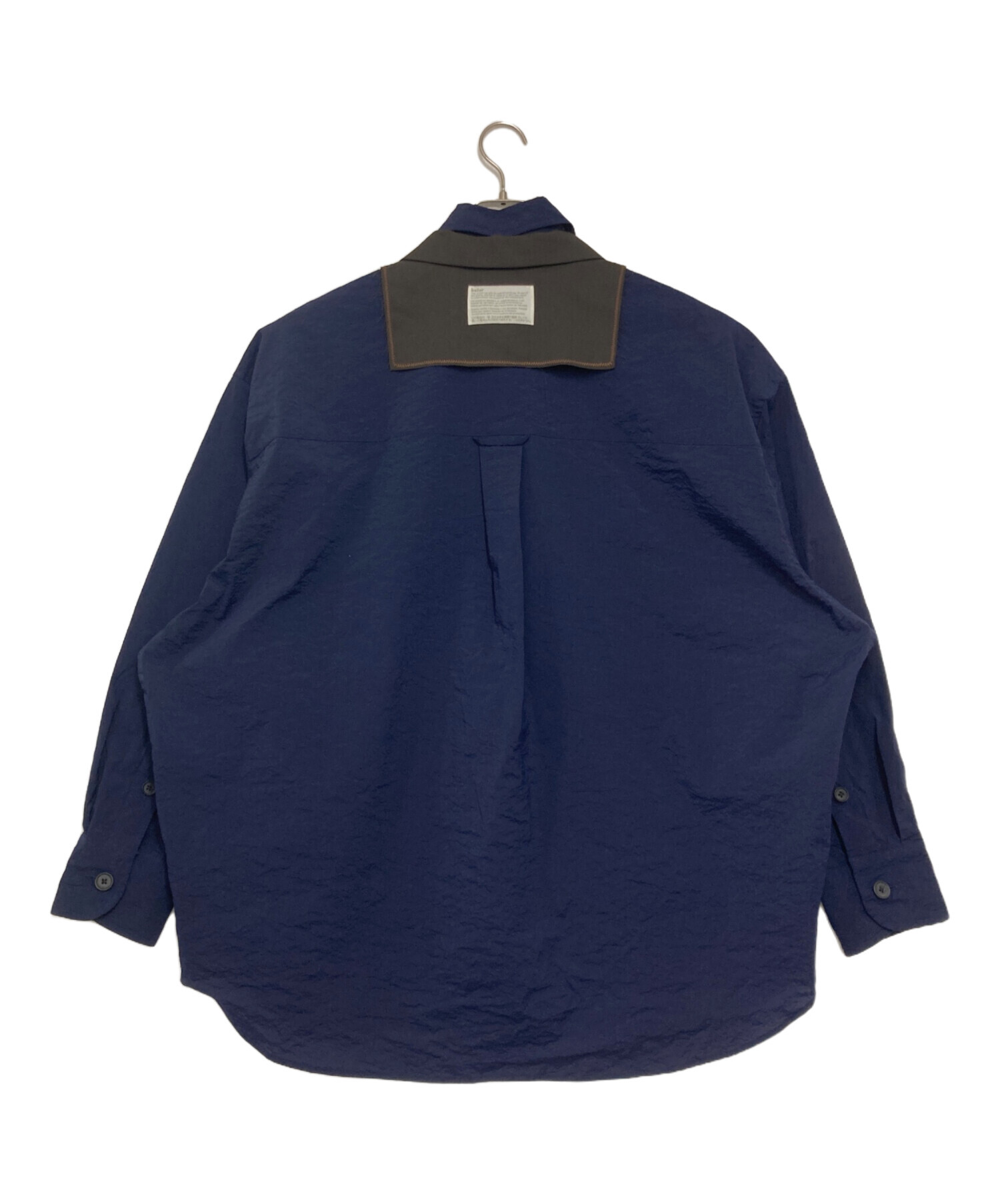 中古・古着通販】KOLOR (カラー) ドッキングシャツ ネイビー サイズ:1